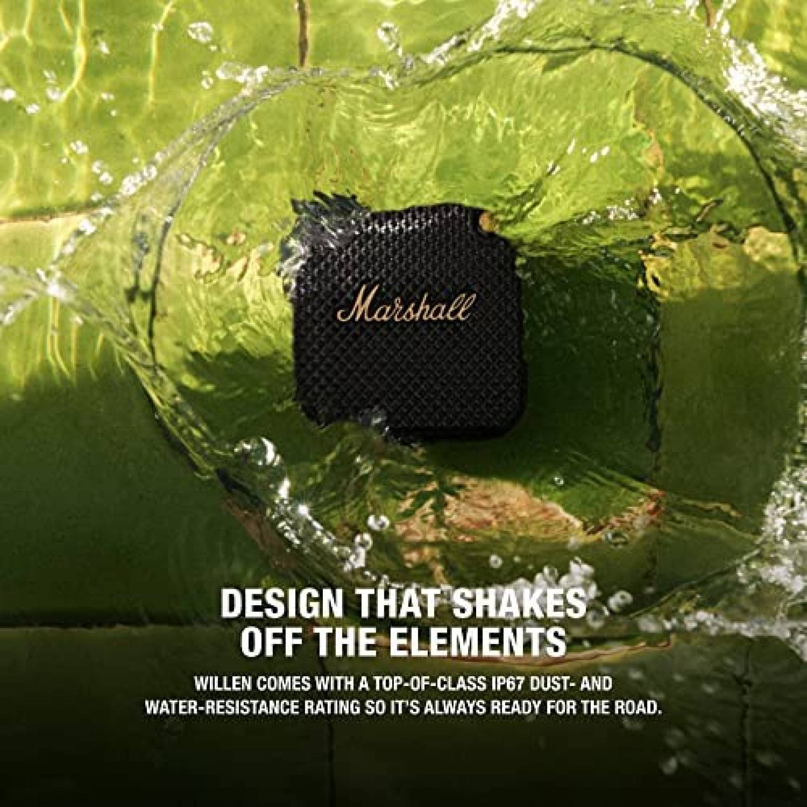 Bocina Bluetooth Marshall Willen Mini Portatil -Negro