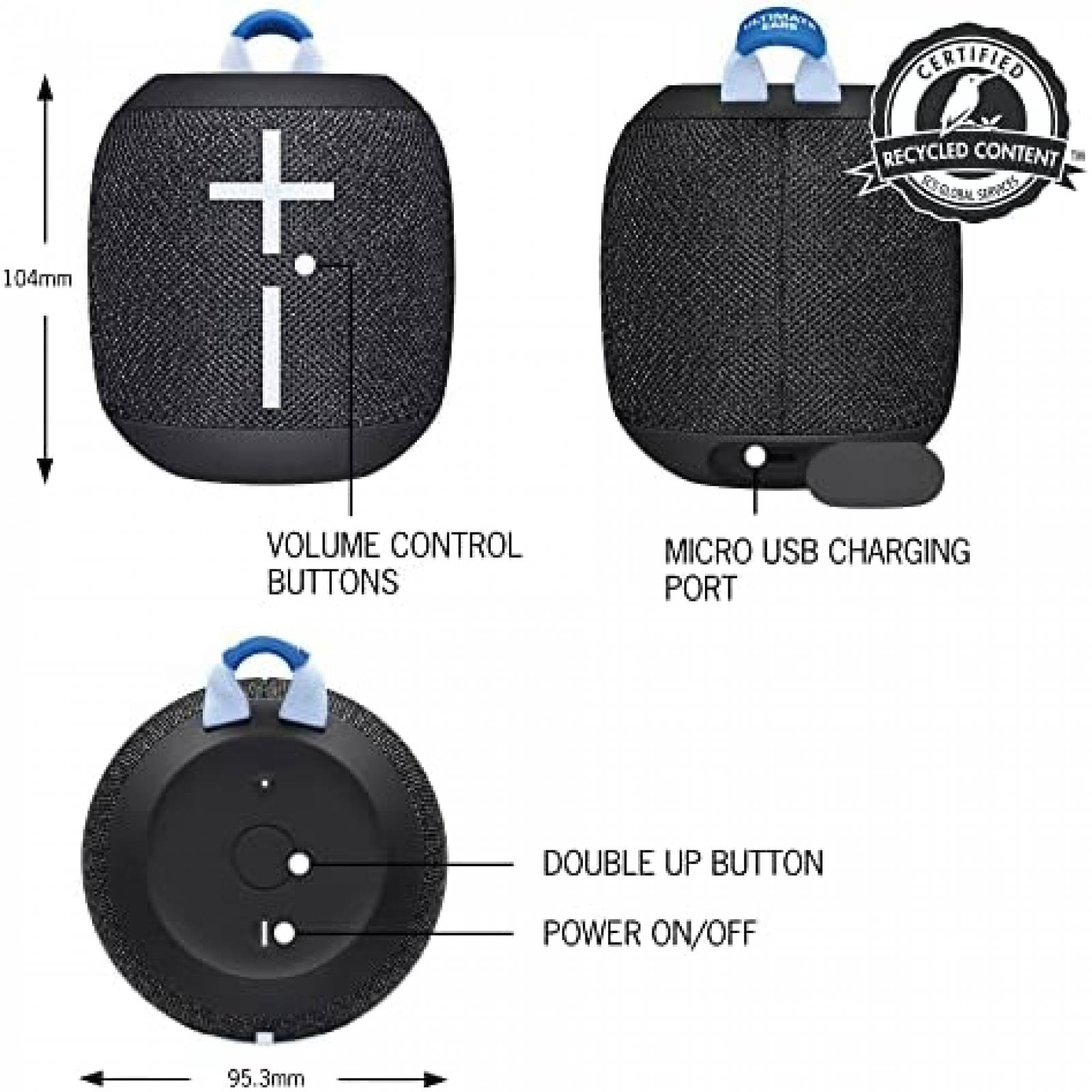 Bocina Bluetooth ULTIMATE EARS WONDERBOOM 3 Mini IP67 -Negro