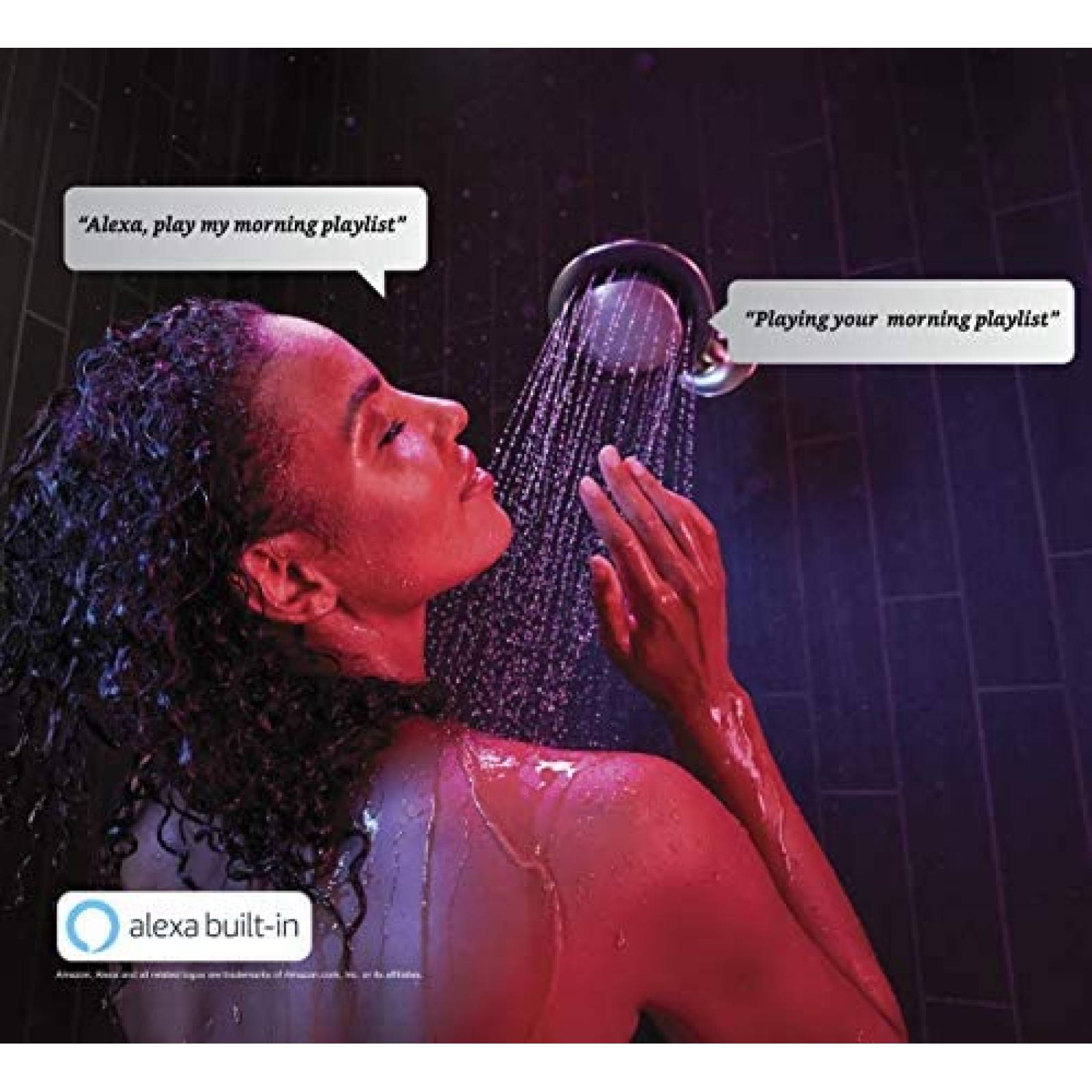 Regadera con Bocina Bluetooth KOHLER Moxie Alexa -Gris