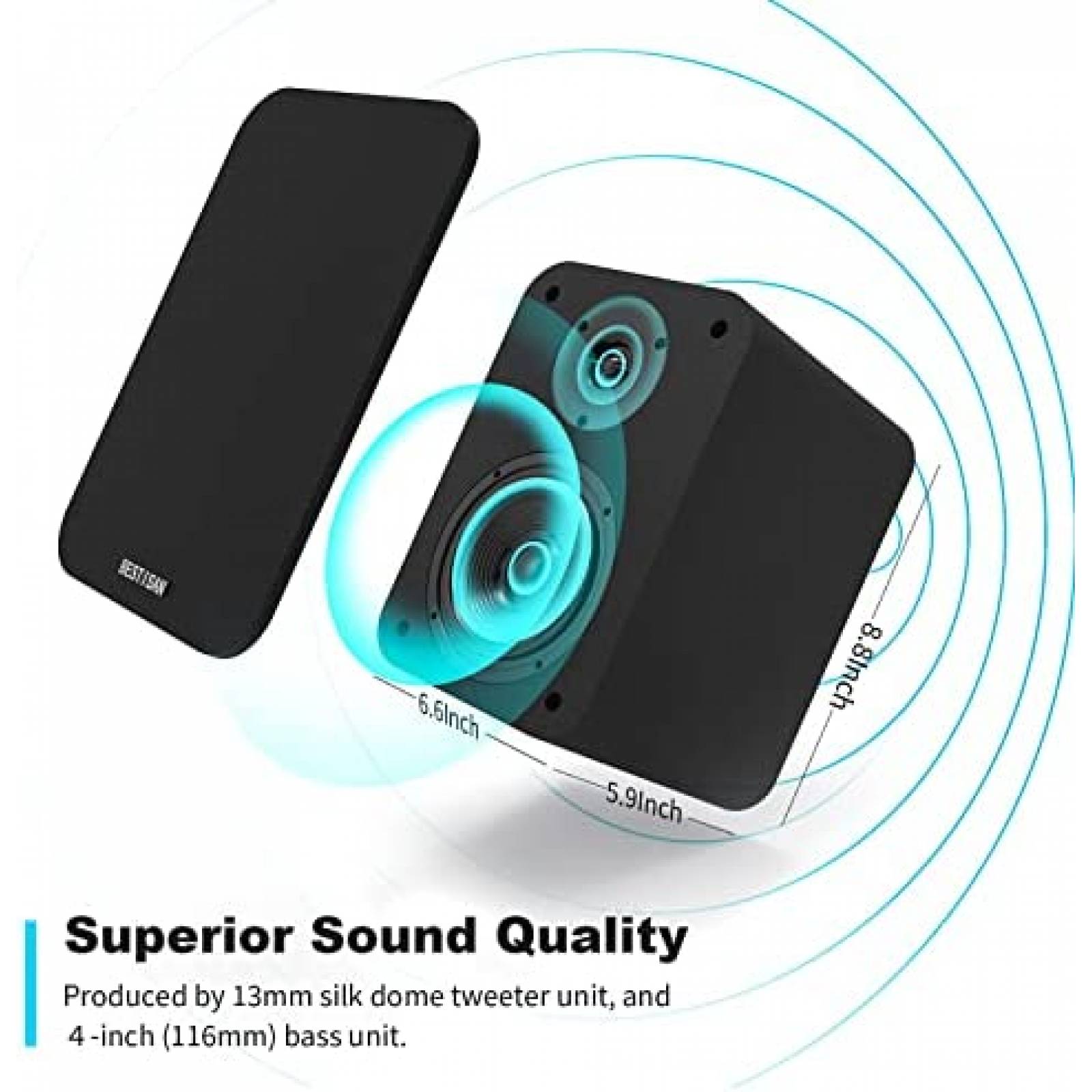 Set de Bocinas para Repisa BESTISAN SR04 RCA Bluetooth USB