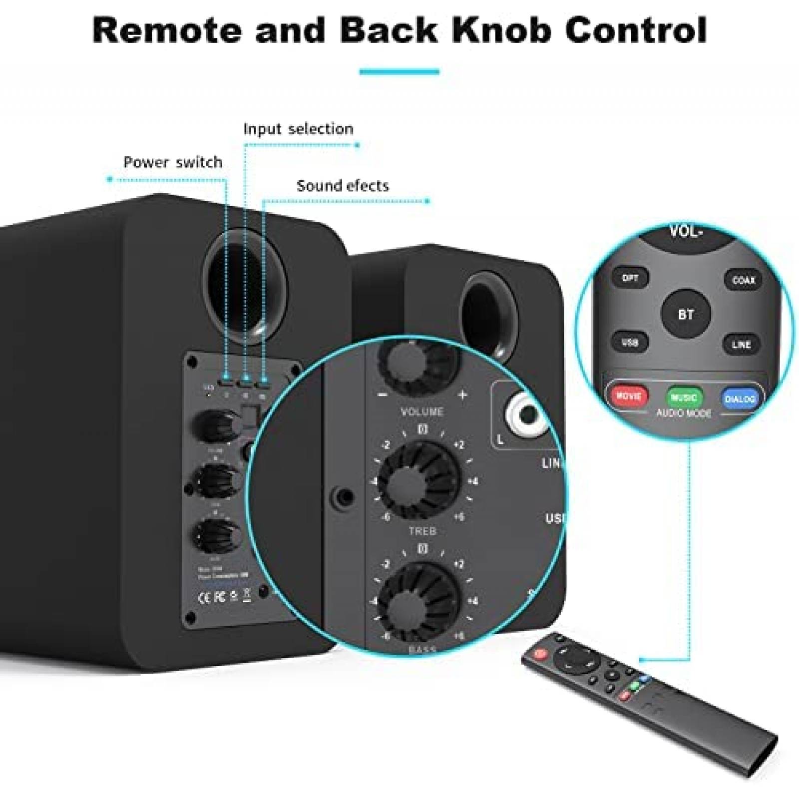 Set de Bocinas para Repisa BESTISAN SR04 RCA Bluetooth USB