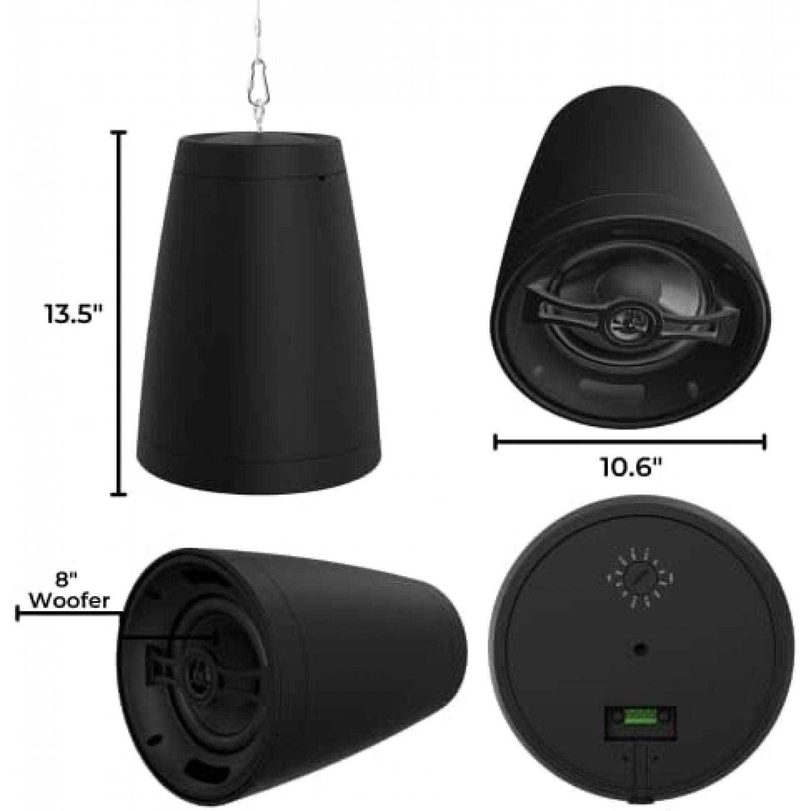 Bocina Colgante OSD Audio Nero Arc 8" Cono 200W RMS Coaxial