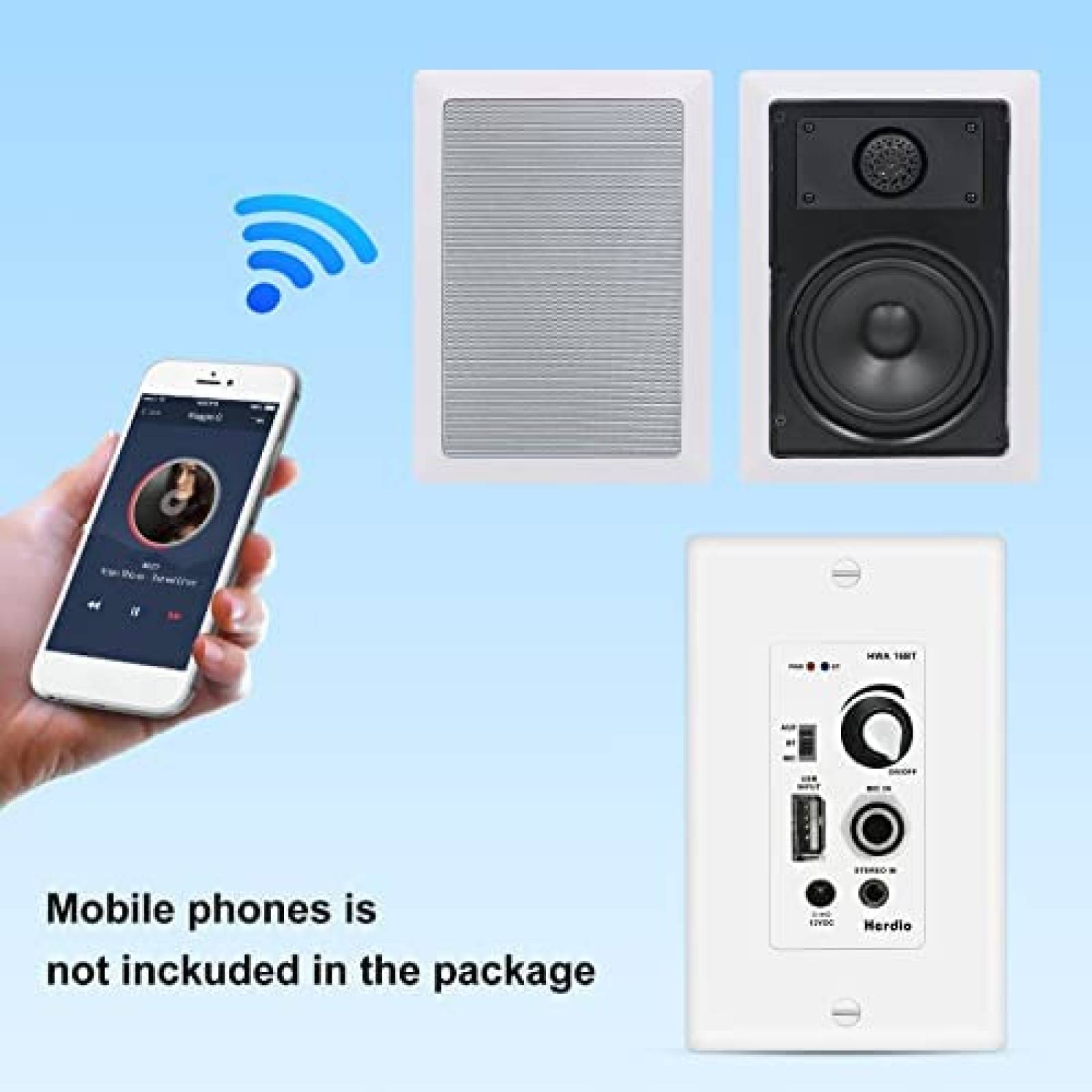 2 Bocinas para Techo Herdio HCS5030 5.25" 600W Bluetooth