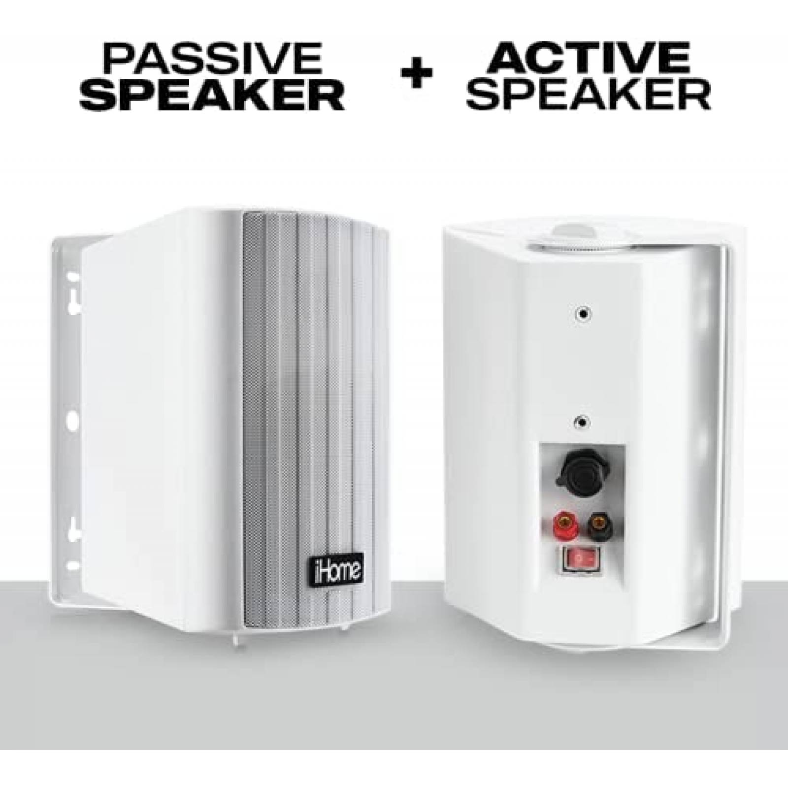 Altavoces iHome 4" 100W Bluetooth Para Exterior -Blanco