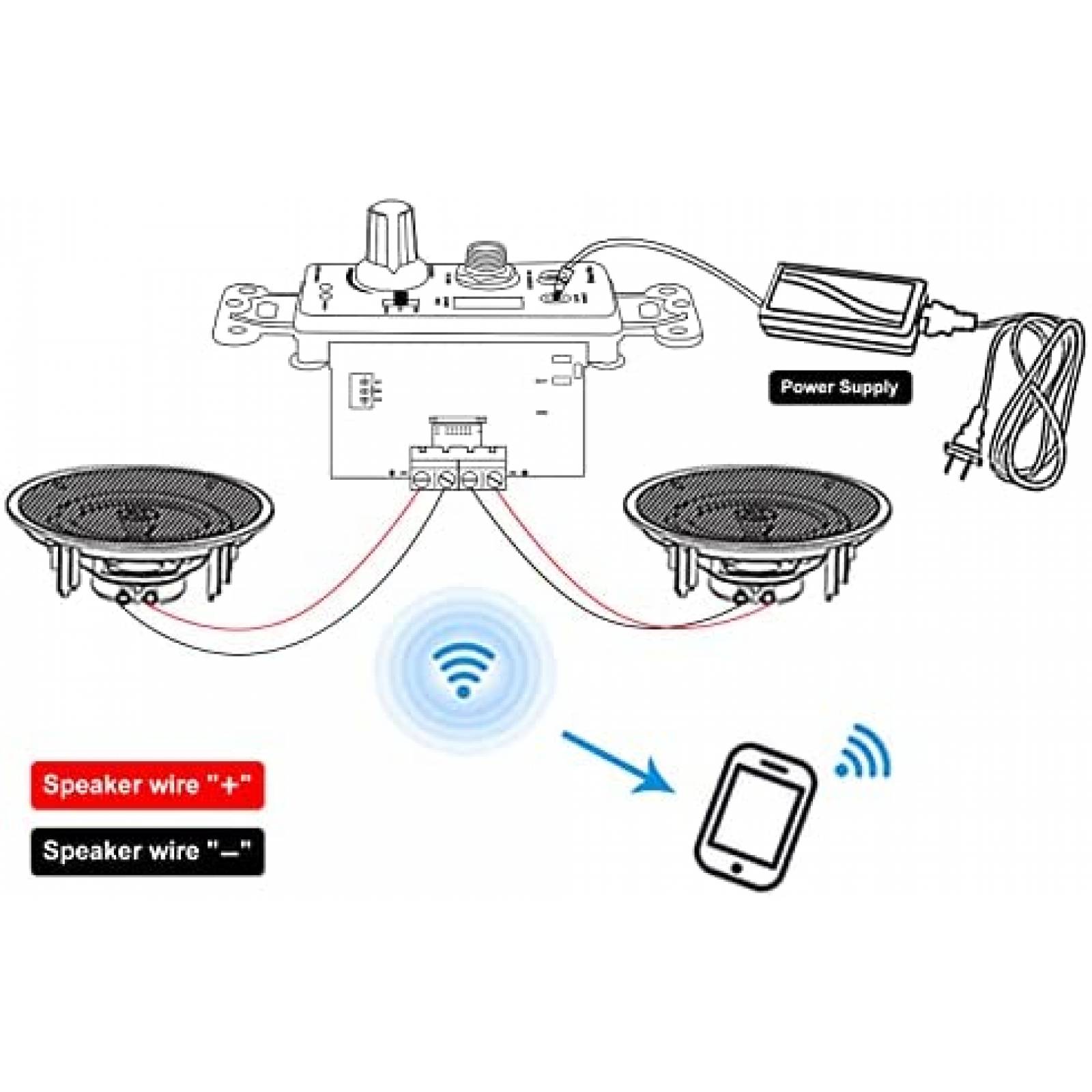 2 Bocinas para Techo Herdio HCS818 Plafon 6.5 320W Bluetooth
