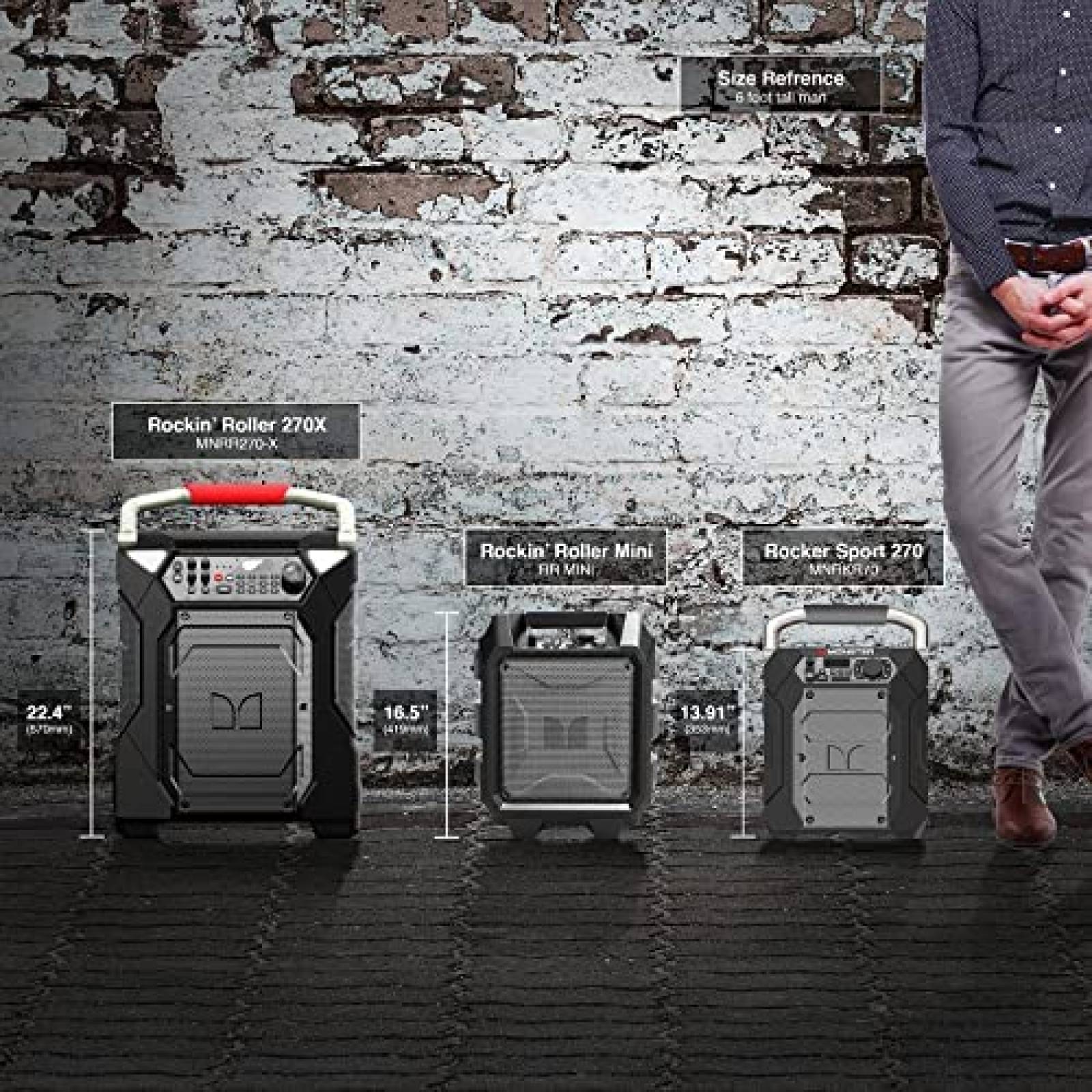 Bocina Bluetooth Monster Rocker 270 Sport IPX4 6.3mm 3.5mm