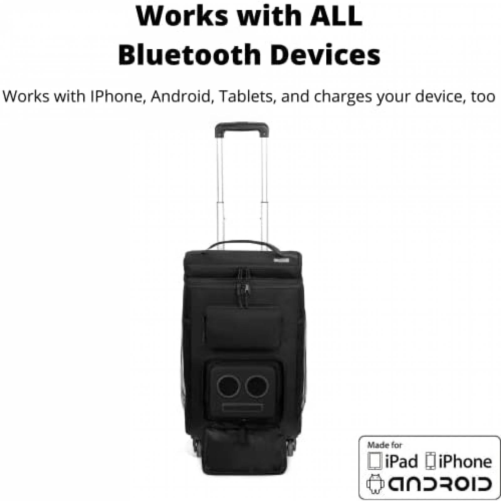 Hielera Super Real con Bocina Portatil Bluetooth USB -Negro