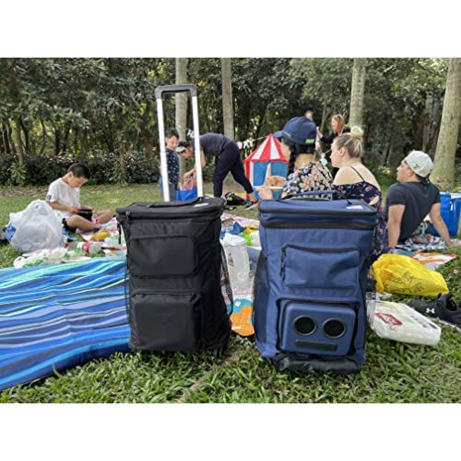 Hielera Super Real con Bocina Portatil Bluetooth USB -Azul