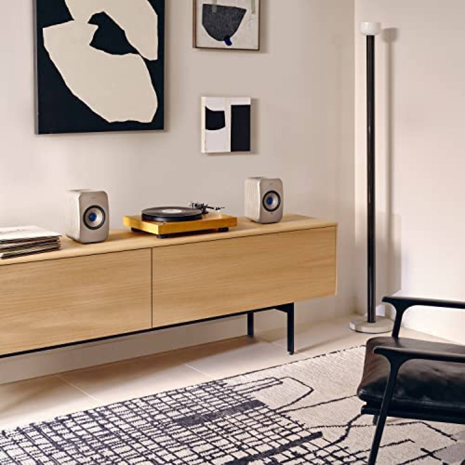 Bocina Inalambrico KEF Transmision de 24 bits/384 kHz -Beige