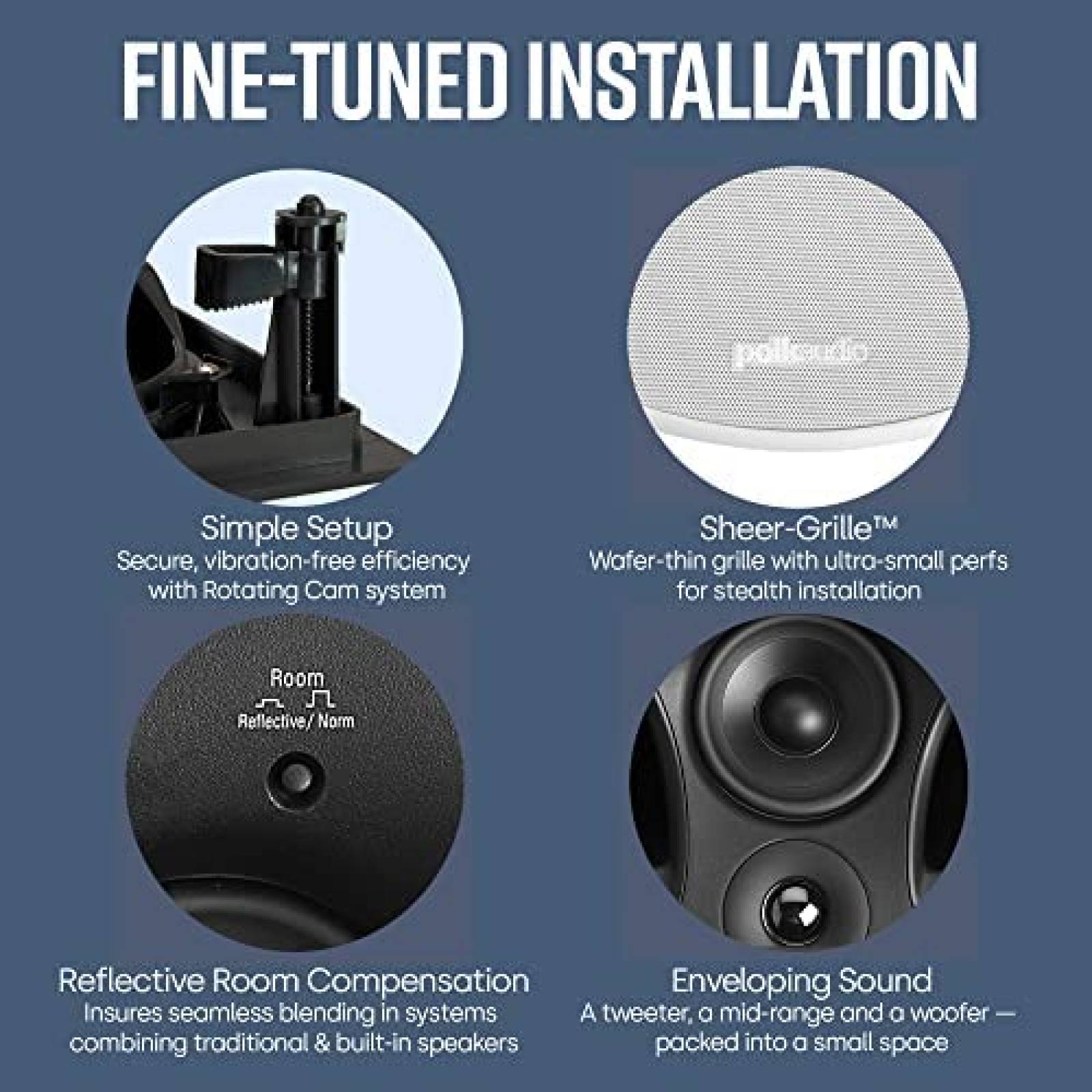 Bocina para Techo Polk Audio 70RT Plafon 7" Redonda 125W RMS