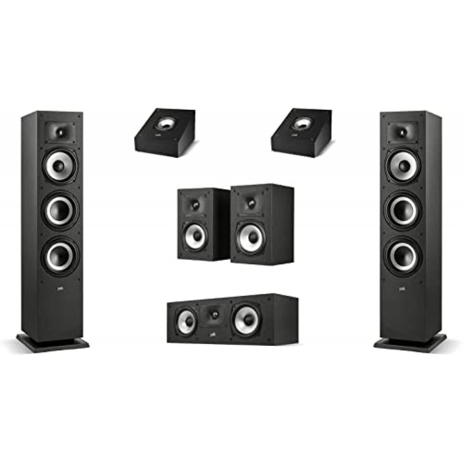 Paquete de Bocinas Polk Audio Atmos Sonido Dinamico -Negro