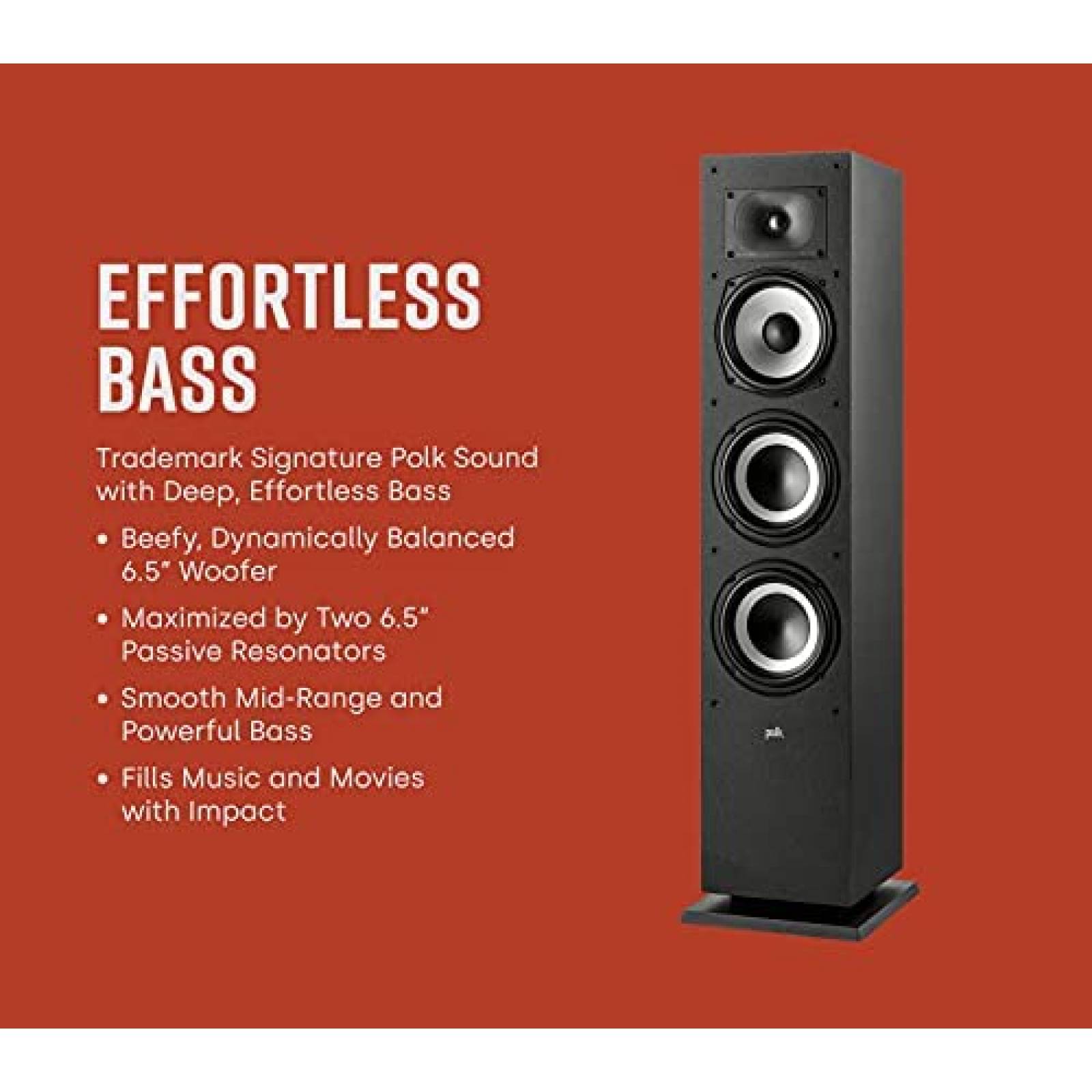 Paquete de Bocinas Polk Audio Atmos Sonido Dinamico -Negro