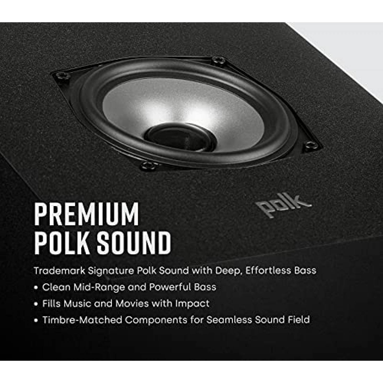 Paquete de Bocinas Polk Audio Atmos Sonido Dinamico -Negro