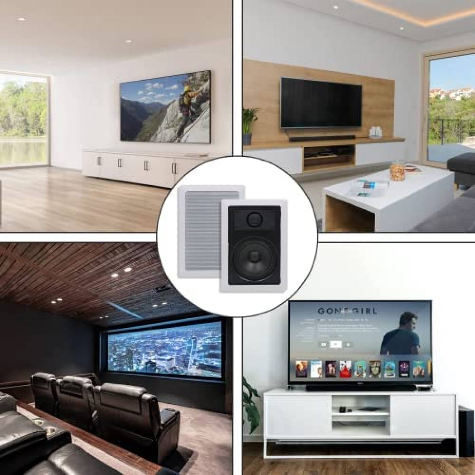 4 Bocinas para Techo Herdio HCS5030 5.25" 400W Bluetooth