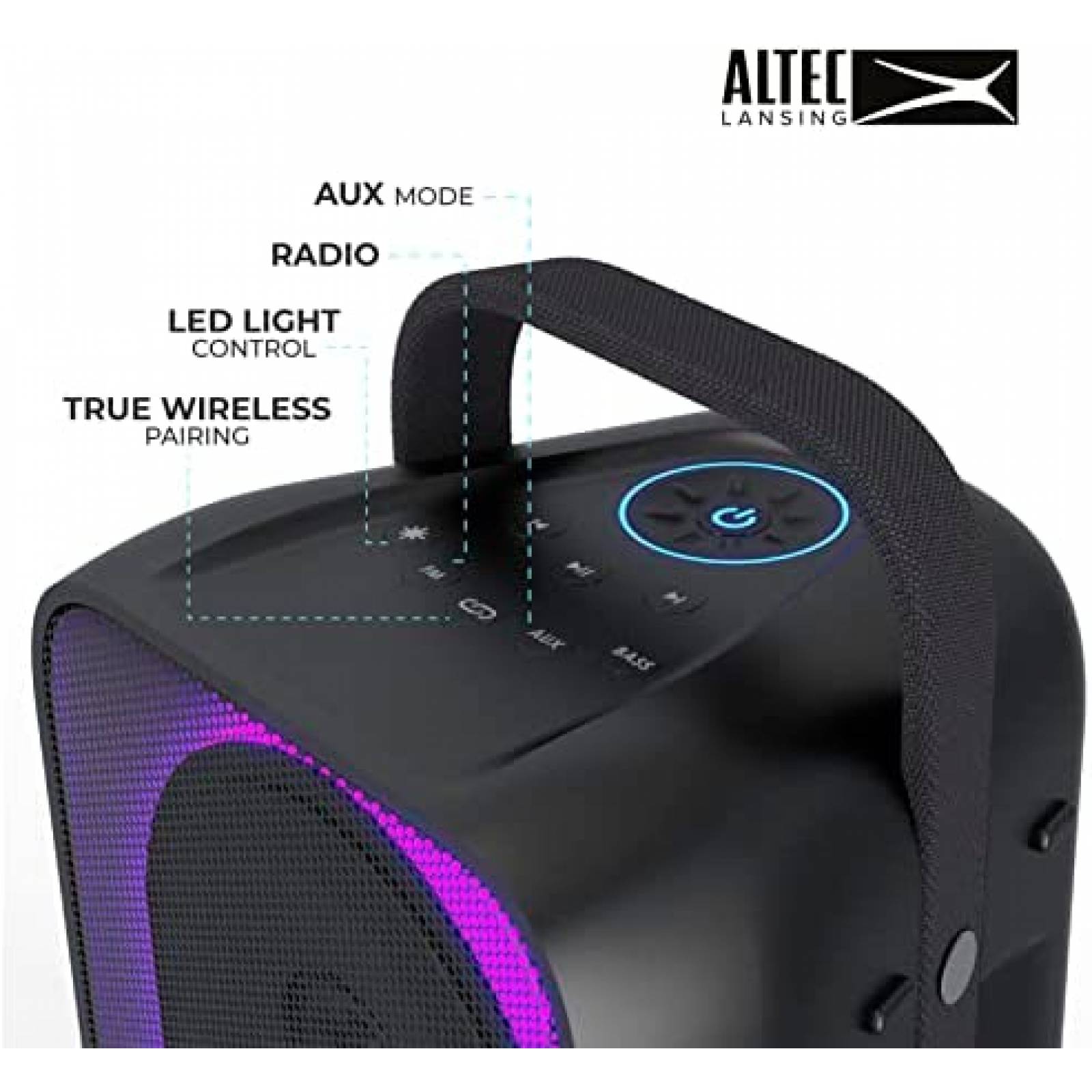 Bocina Bluetooth Altec Lansing Shockwave 60W -Negro