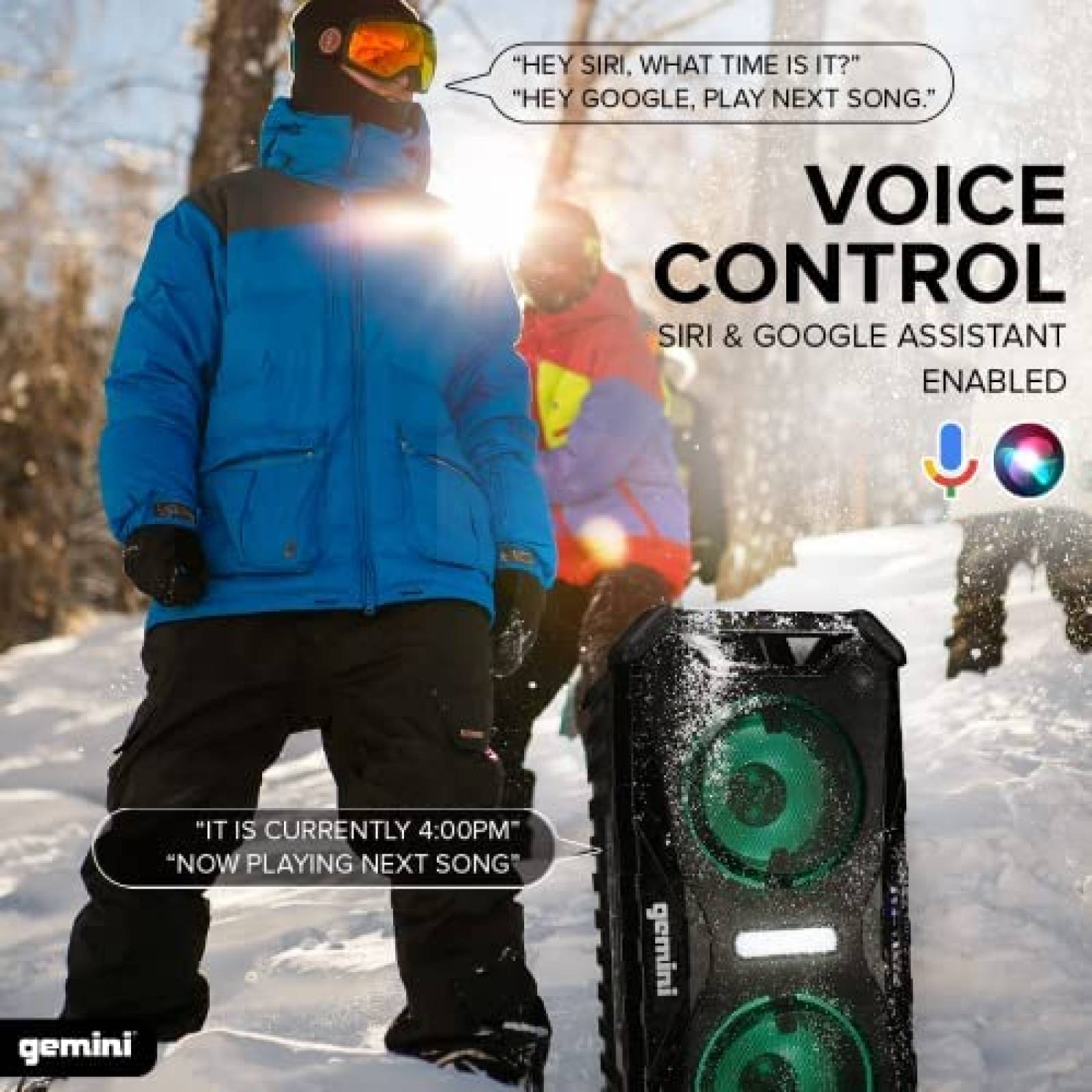 Bocina Bluetooth Gemini Sound Resistente al Agua -Negro