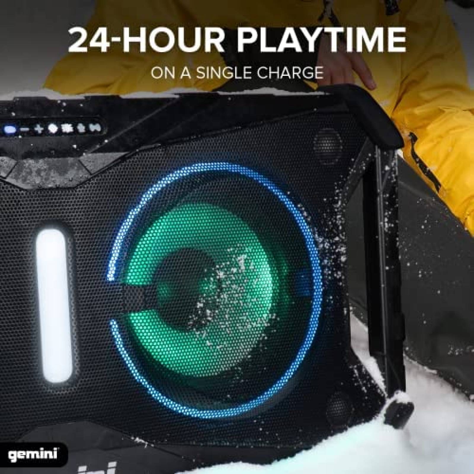 Bocina Bluetooth Gemini Sound Resistente al Agua -Negro