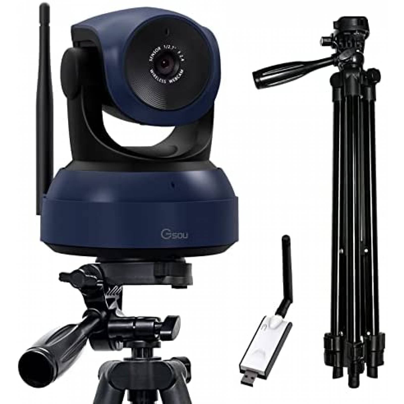 Webcam Inalambrica Gsou W20+BH-M97 con tripode -Azul