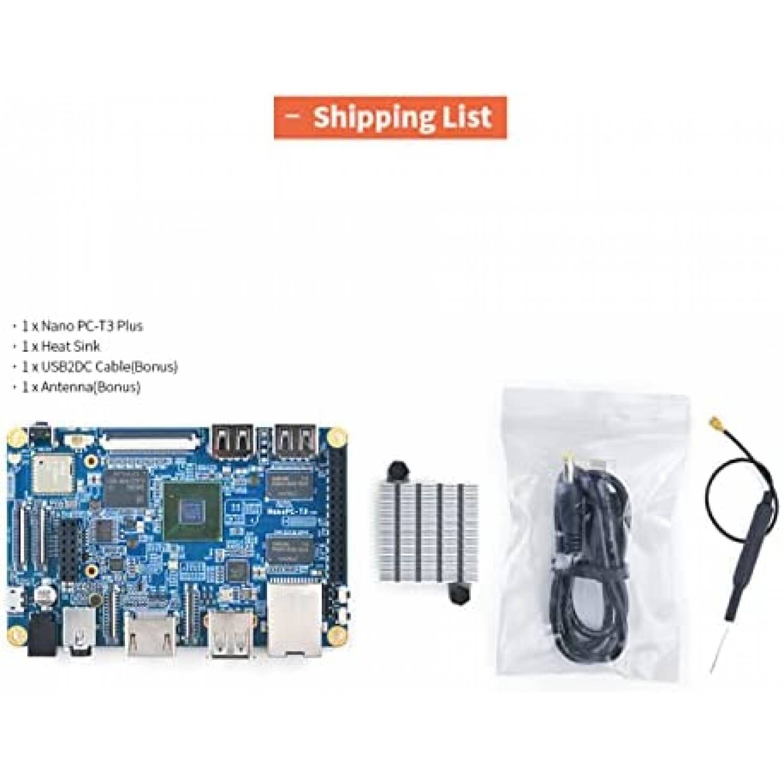 Placa Base WayPonDEV NanoPC-T3 De Codigo Abierto -Azul