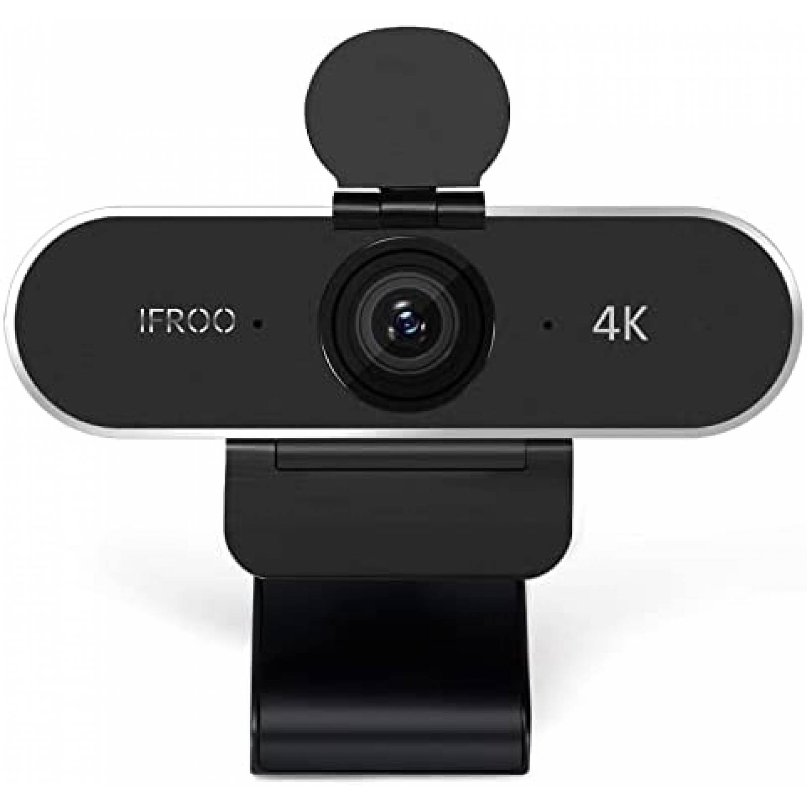 Camara Web IFROO 4K UHD 8MP 2 Mic Autoenfoque 77.5 -Negro