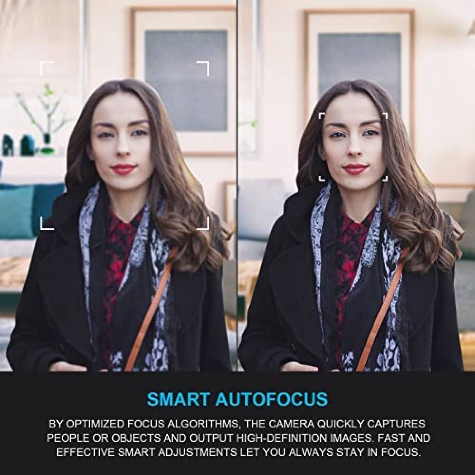 Camara Web IFROO 4K UHD 8MP 2 Mic Autoenfoque 77.5 -Negro