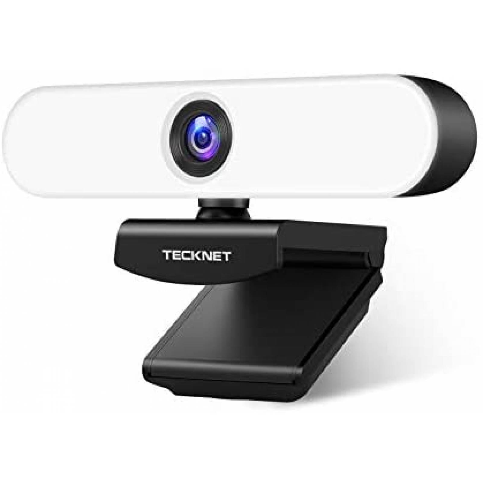 Camara Web TECKNET 1080p Aro de Luz 3 Modos Cancela Ruido