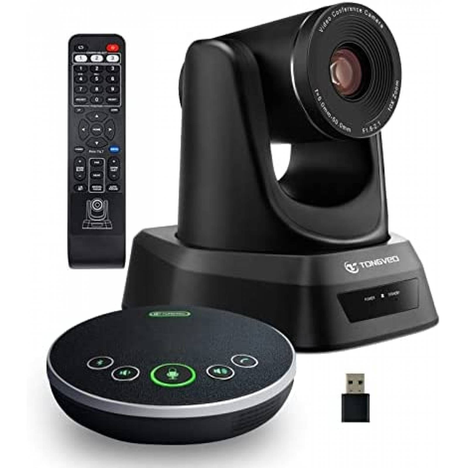 Camara Web TONGVEO 1080p HD 51.3 10x Zoom PTZ SD Bluetooth