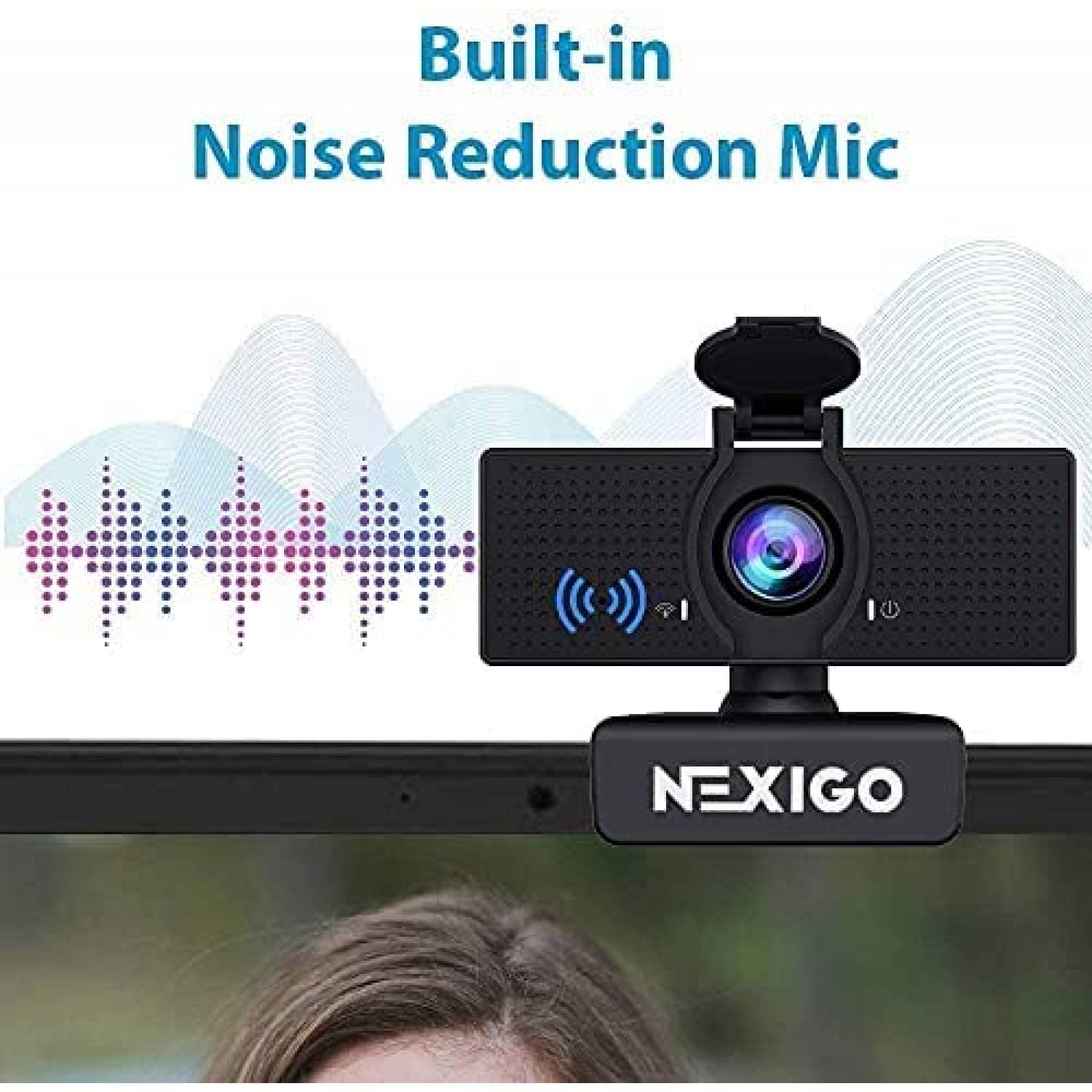 Camara Web NexiGo N60 1080p 30FPS Lente 3.6mm Cancela Ruido