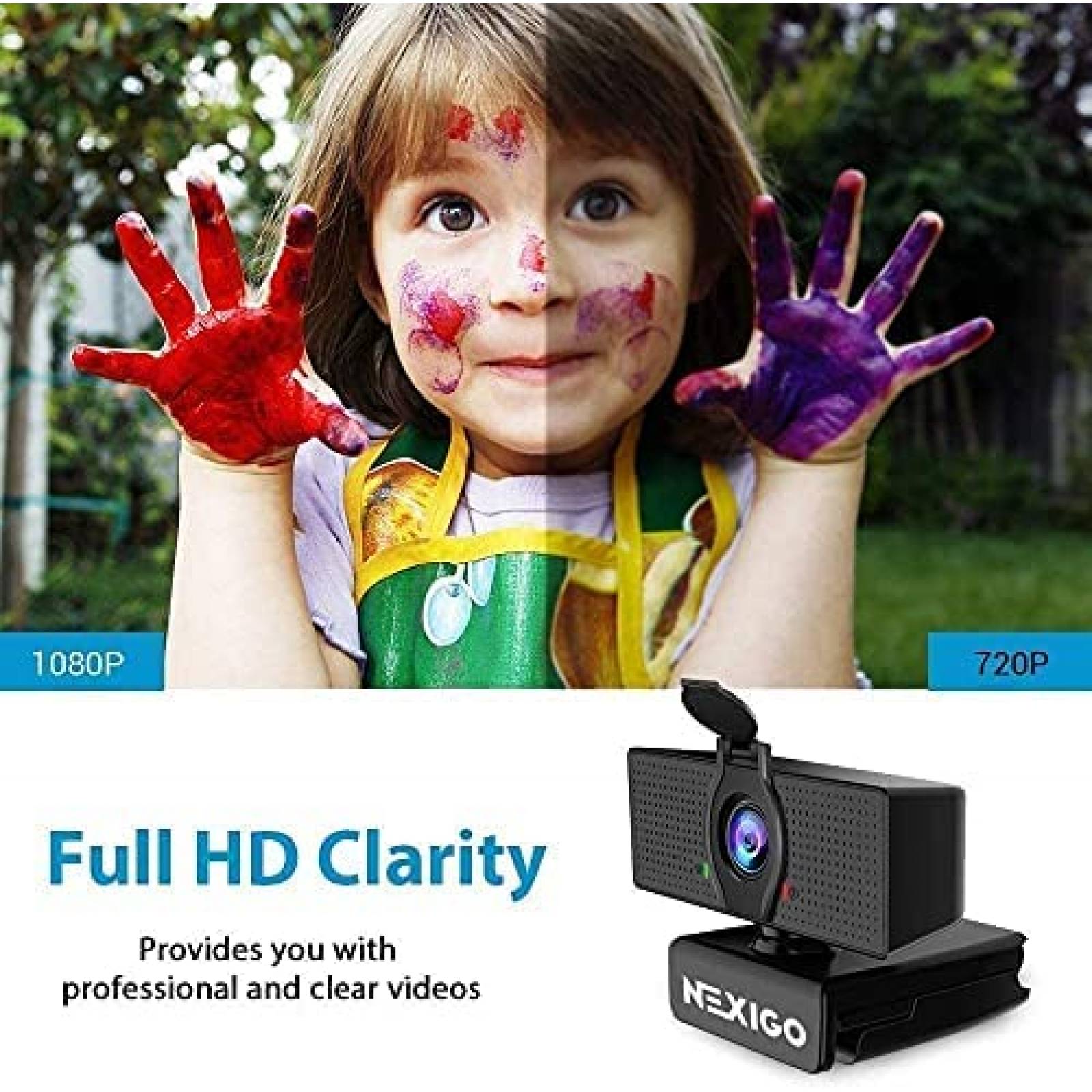 Camara Web NexiGo N60 1080p 30FPS Lente 3.6mm Cancela Ruido