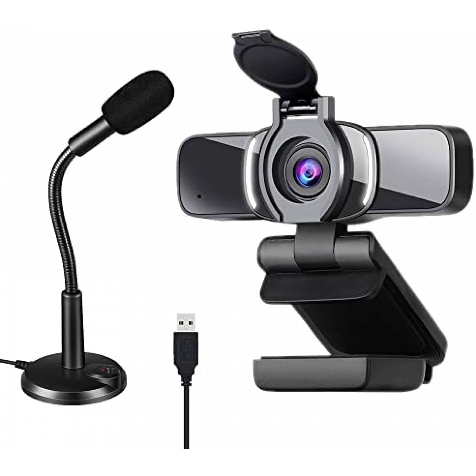 Camara Web Dericam 1080p FHD Autoenfoque + Mic 360 -Negro