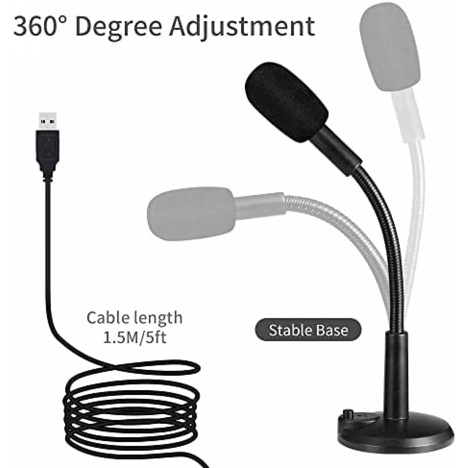 Camara Web Dericam 1080p FHD Autoenfoque + Mic 360 -Negro