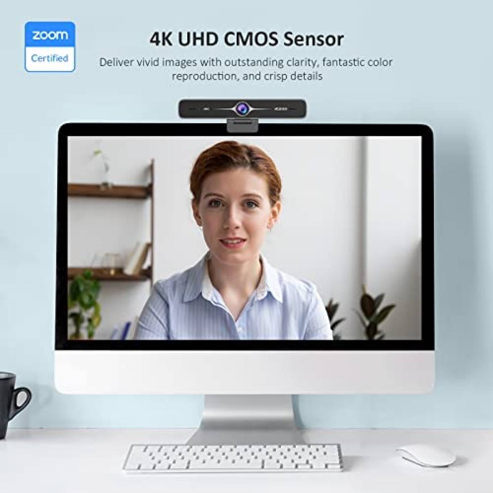 Camara Web NexiGo N970P 4K QHD 30fps 10x Zoom + Tripie