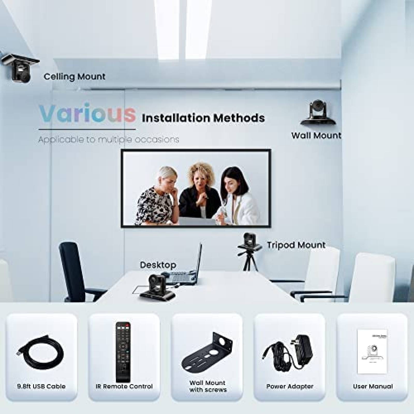 Camara de Videoconferencia TONGVEO NV-10A HDMI/USB/SDI 10X