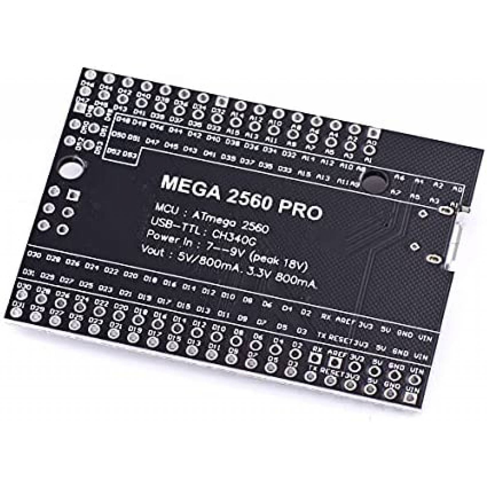 Arduino Mega 2560 PRO SongHe Chip Con Pinheaders -Negro