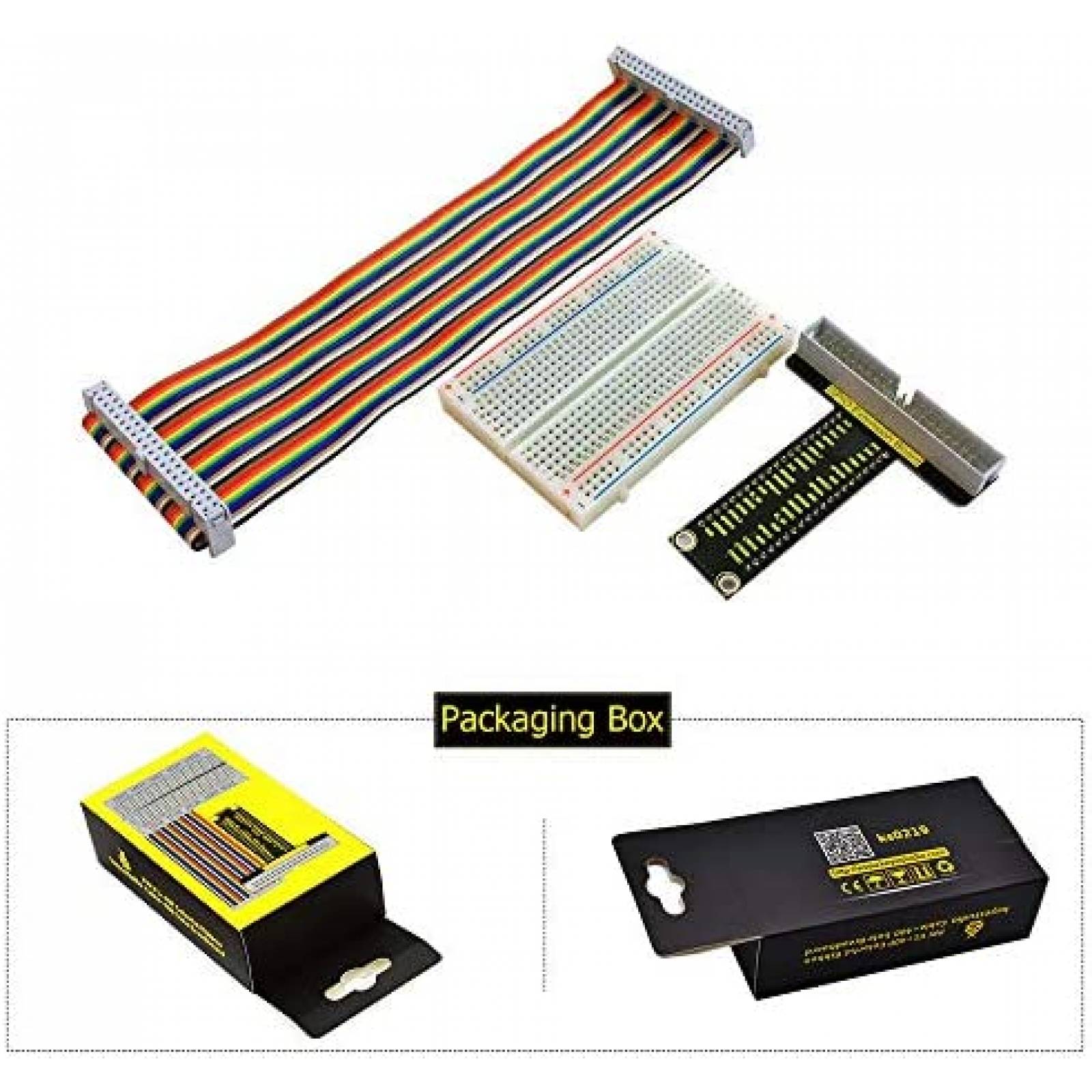 Kit Breakout KEYESTUDIO GPIO Cable de Cinta, Placa -Negro