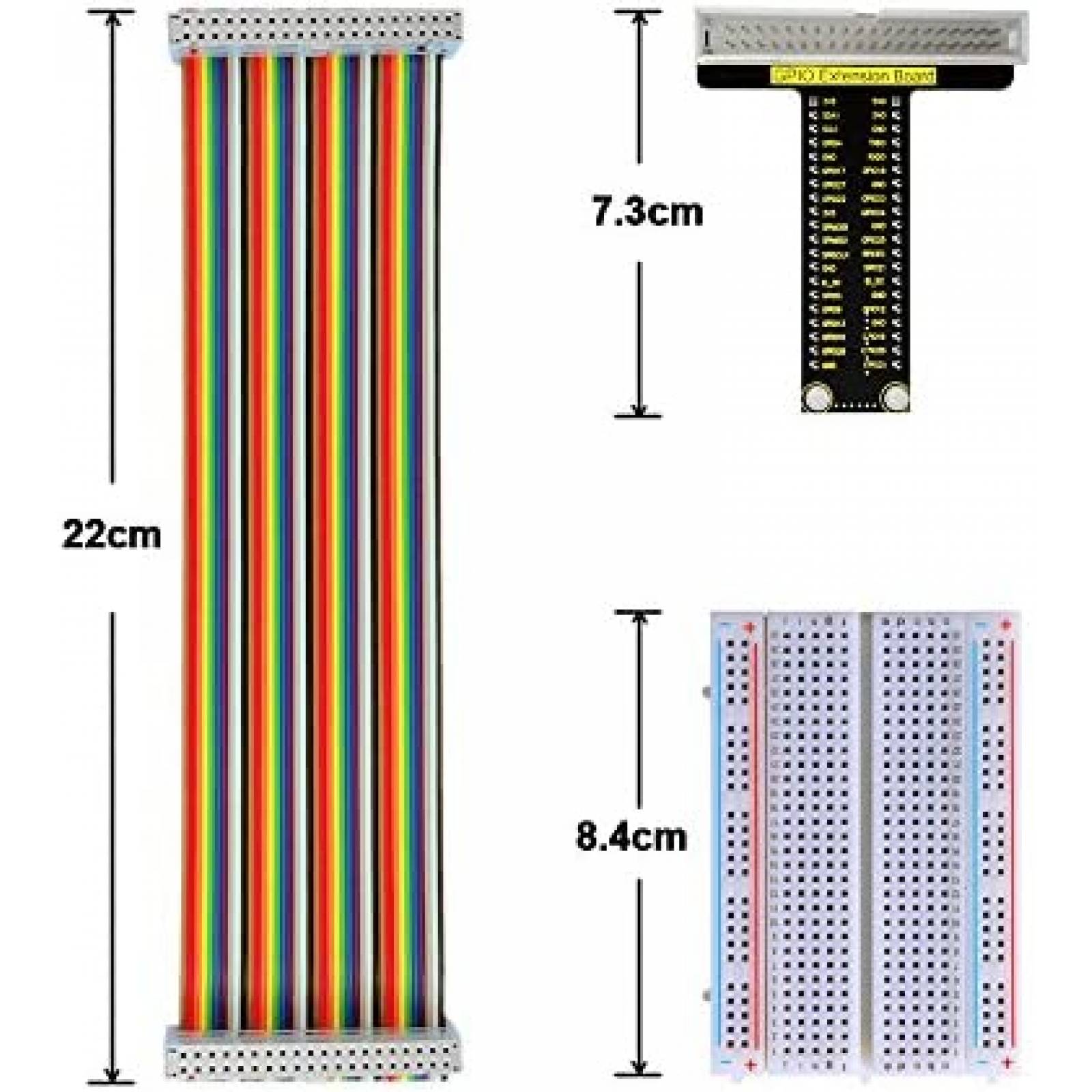 Kit Breakout KEYESTUDIO GPIO Cable de Cinta, Placa -Negro