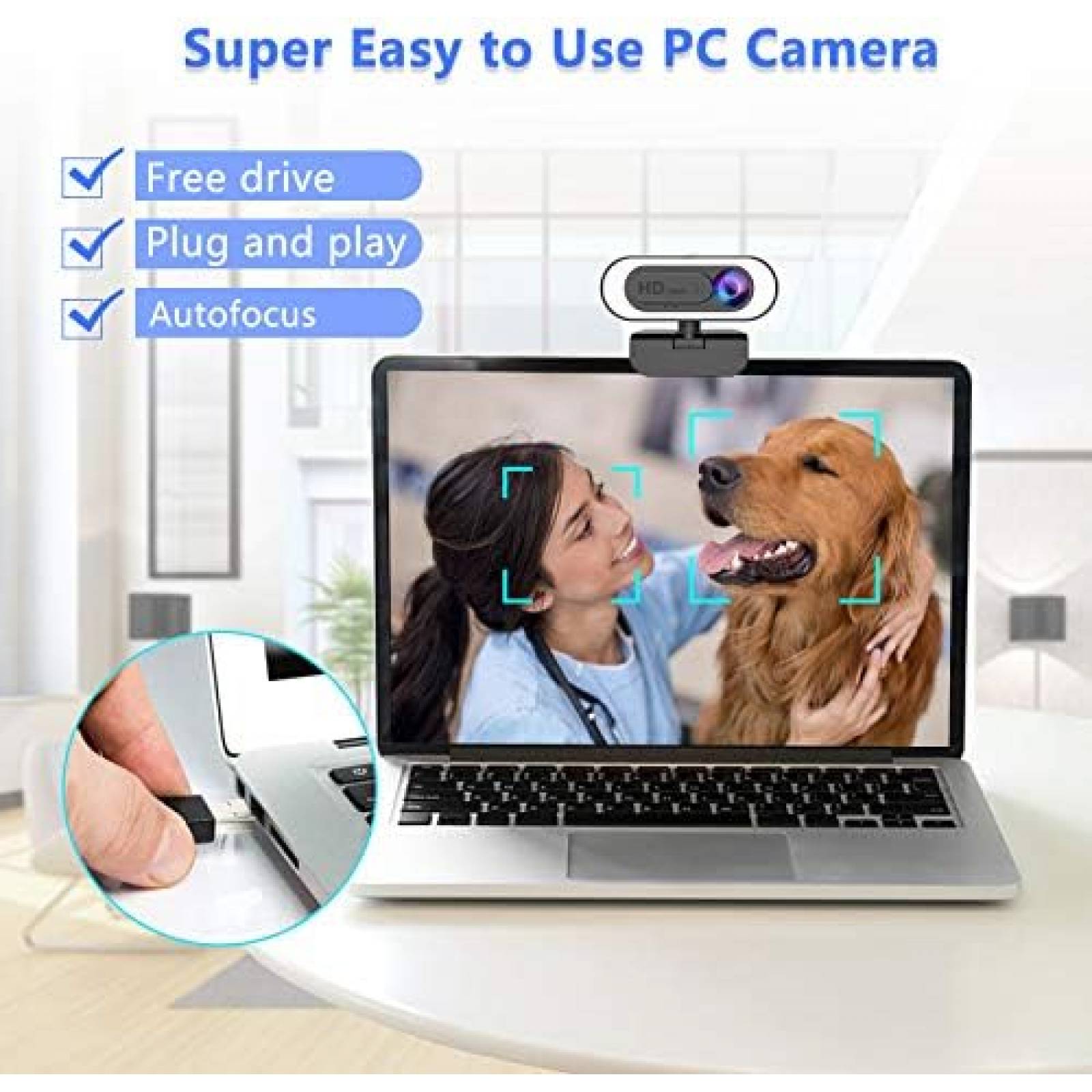 Camara Web ZZCP 2K FHD 120 Aro de Luz 3 Modos + Tripie