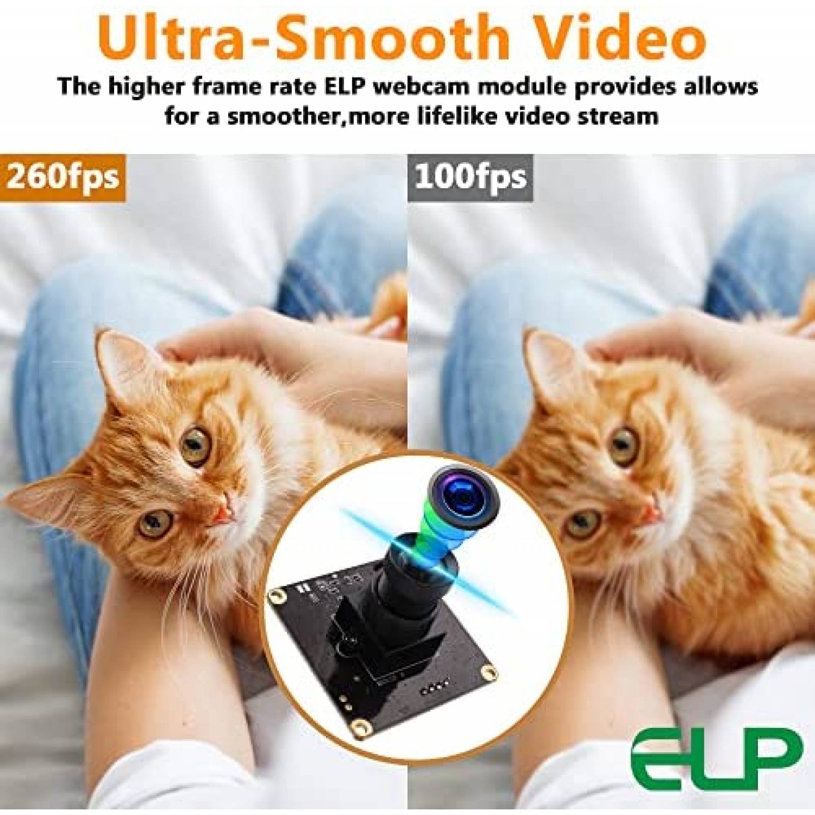 Webcam Mini ELP cmos ov4689 260fps 2MP 1080p USB -Negro