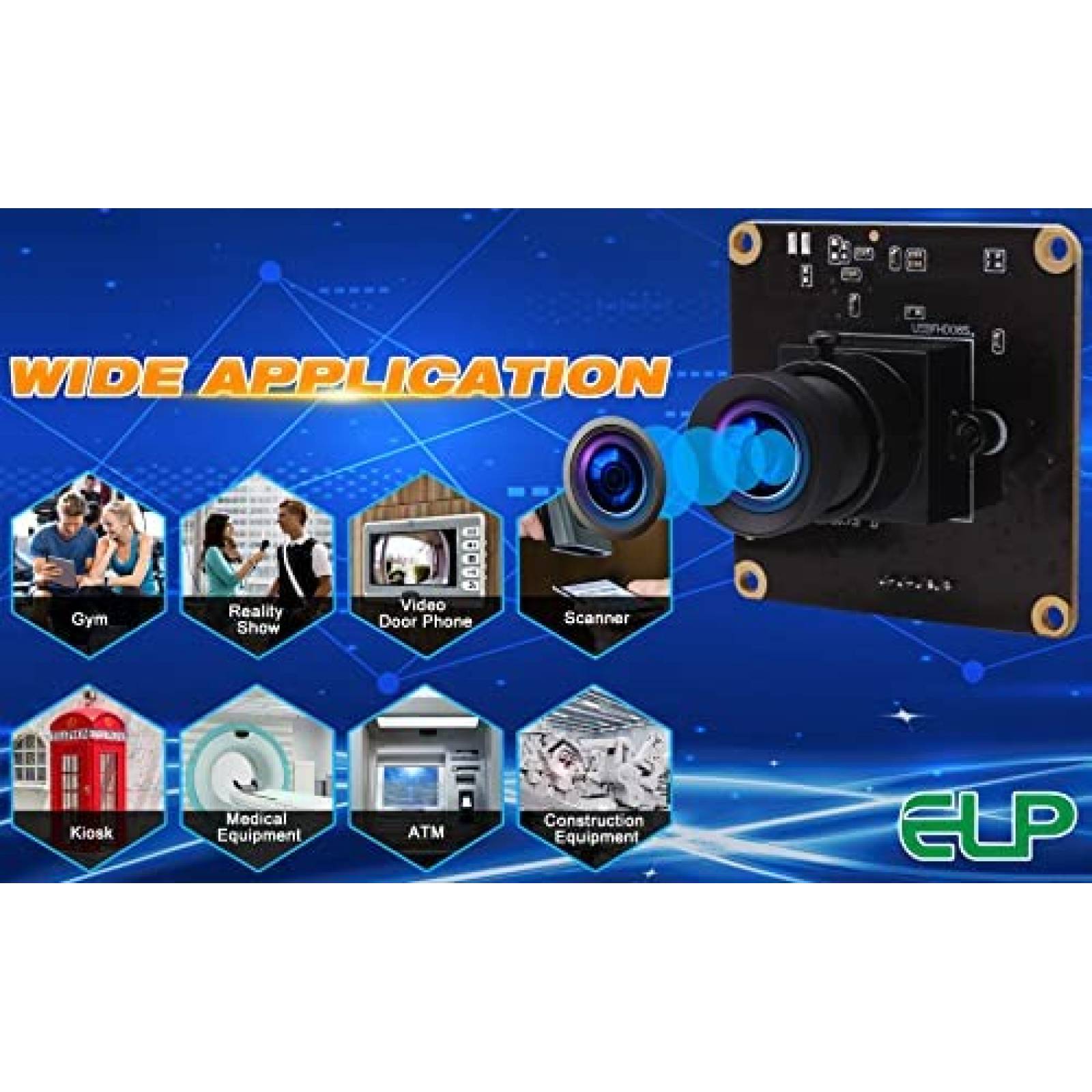 Webcam Mini ELP cmos ov4689 260fps 2MP 1080p USB -Negro