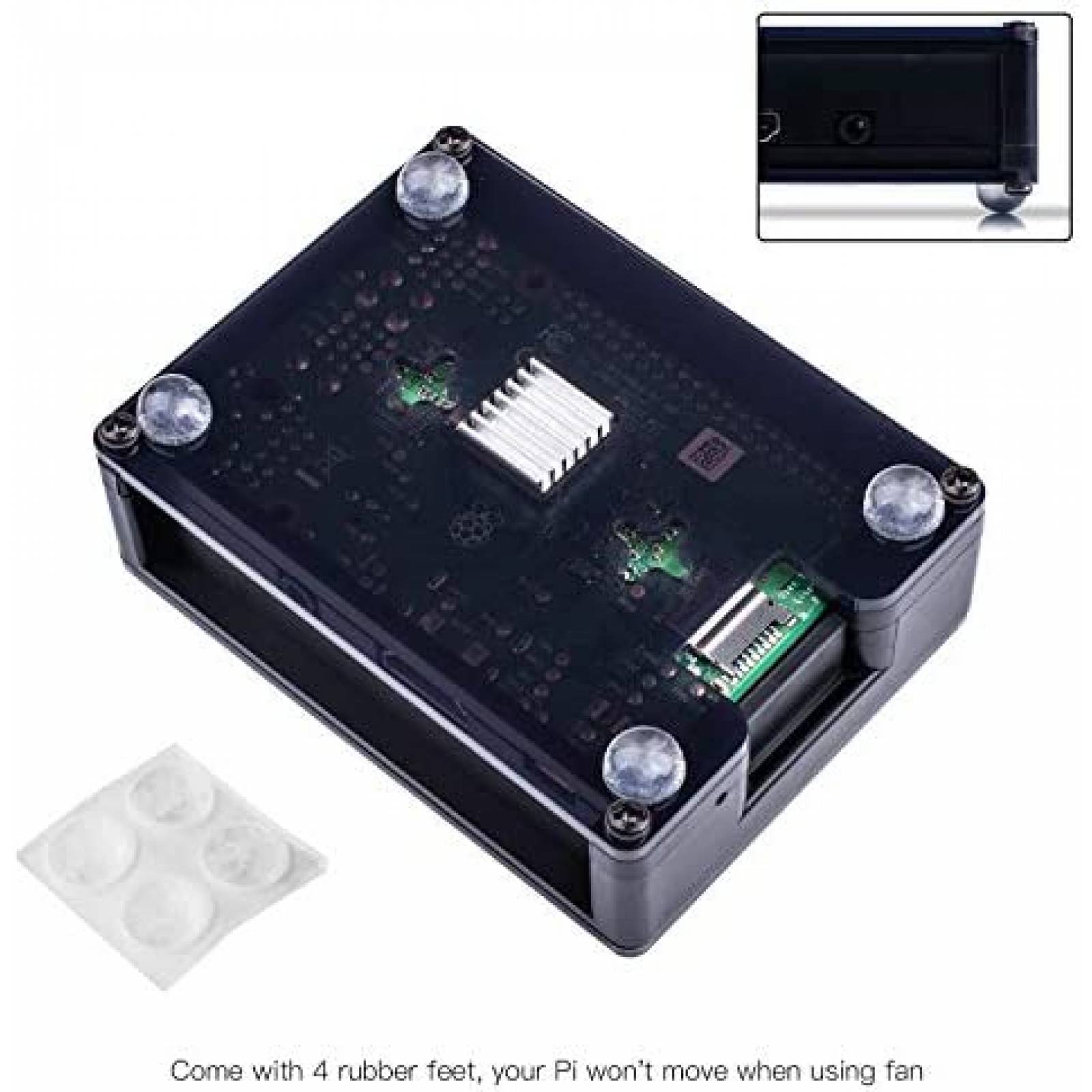 Funda Para Raspberry Pi 4 Smraza Model B RPI 5V 3A -Negro