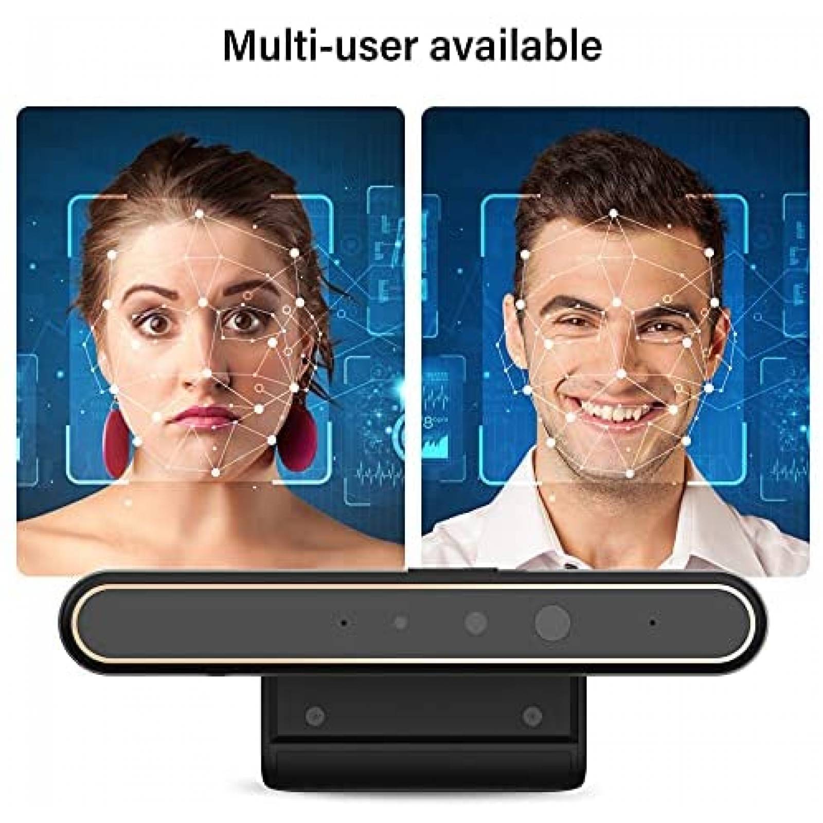 Camara Web IPTNIC 1080p FHD Reconocimiento Facial 2 Mic