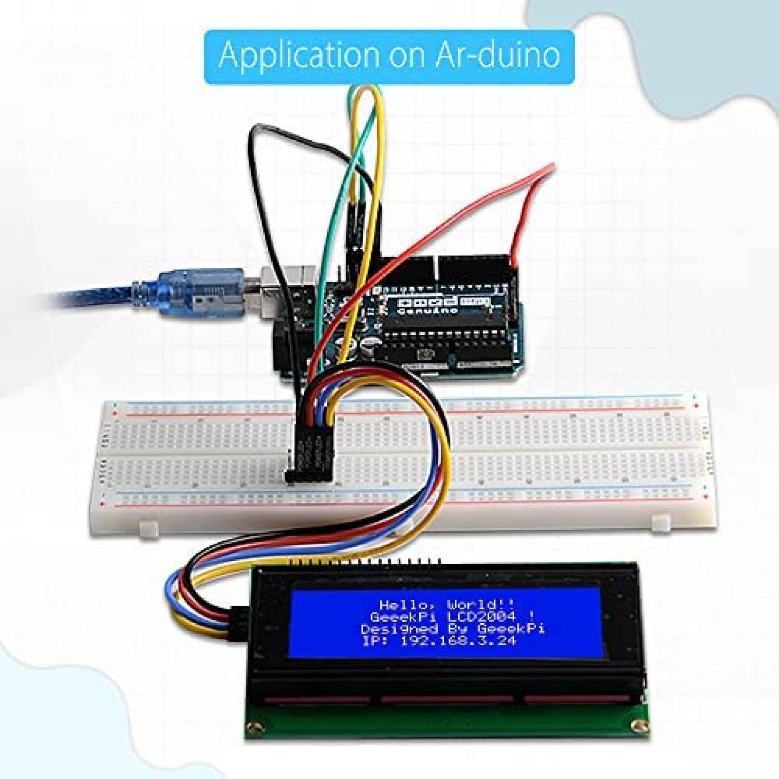 Pantalla LCD GeeekPi Para Arduino Raspberry Pi -Negro