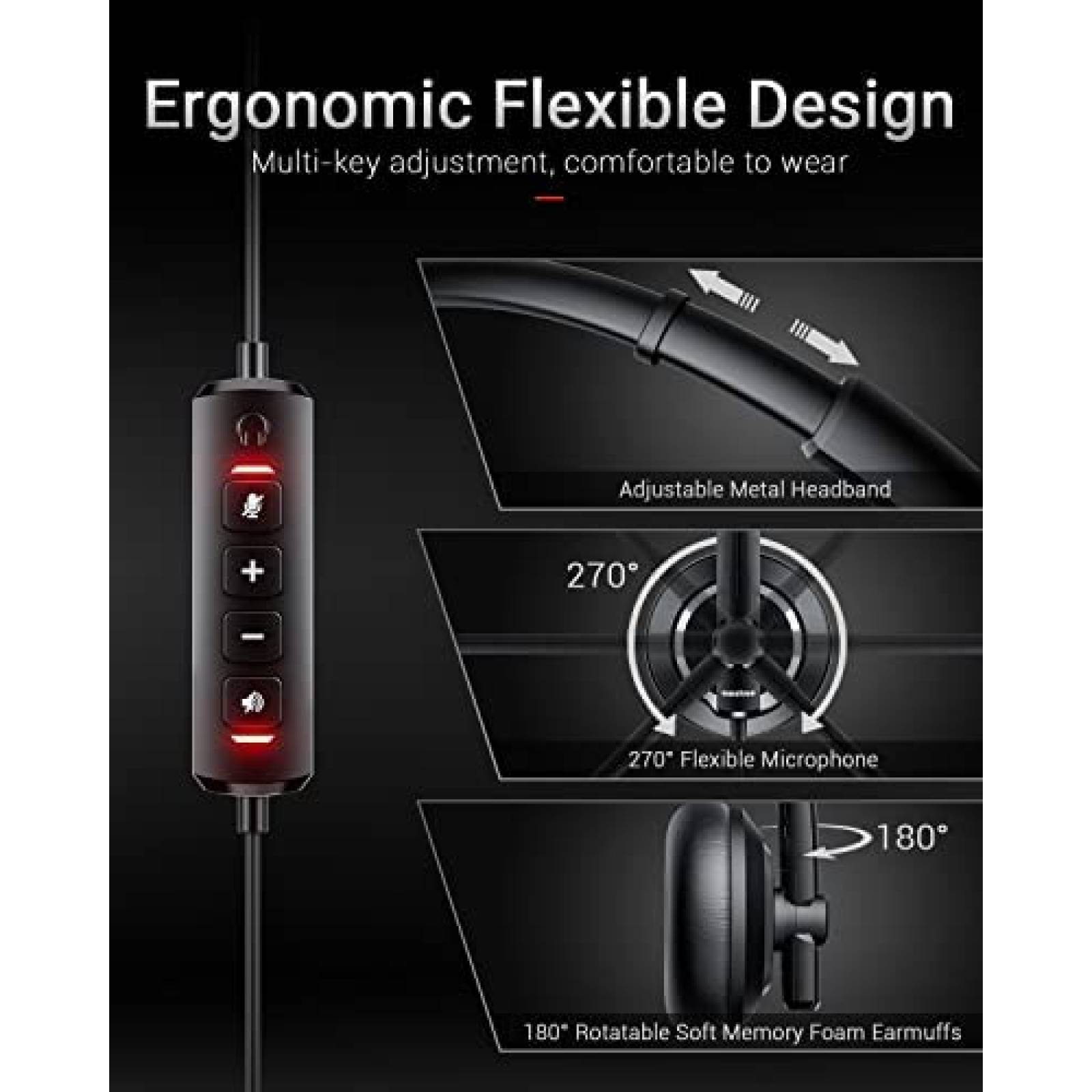 Audifonos Alambricos awatrue Microfono Cancelacion de Ruido