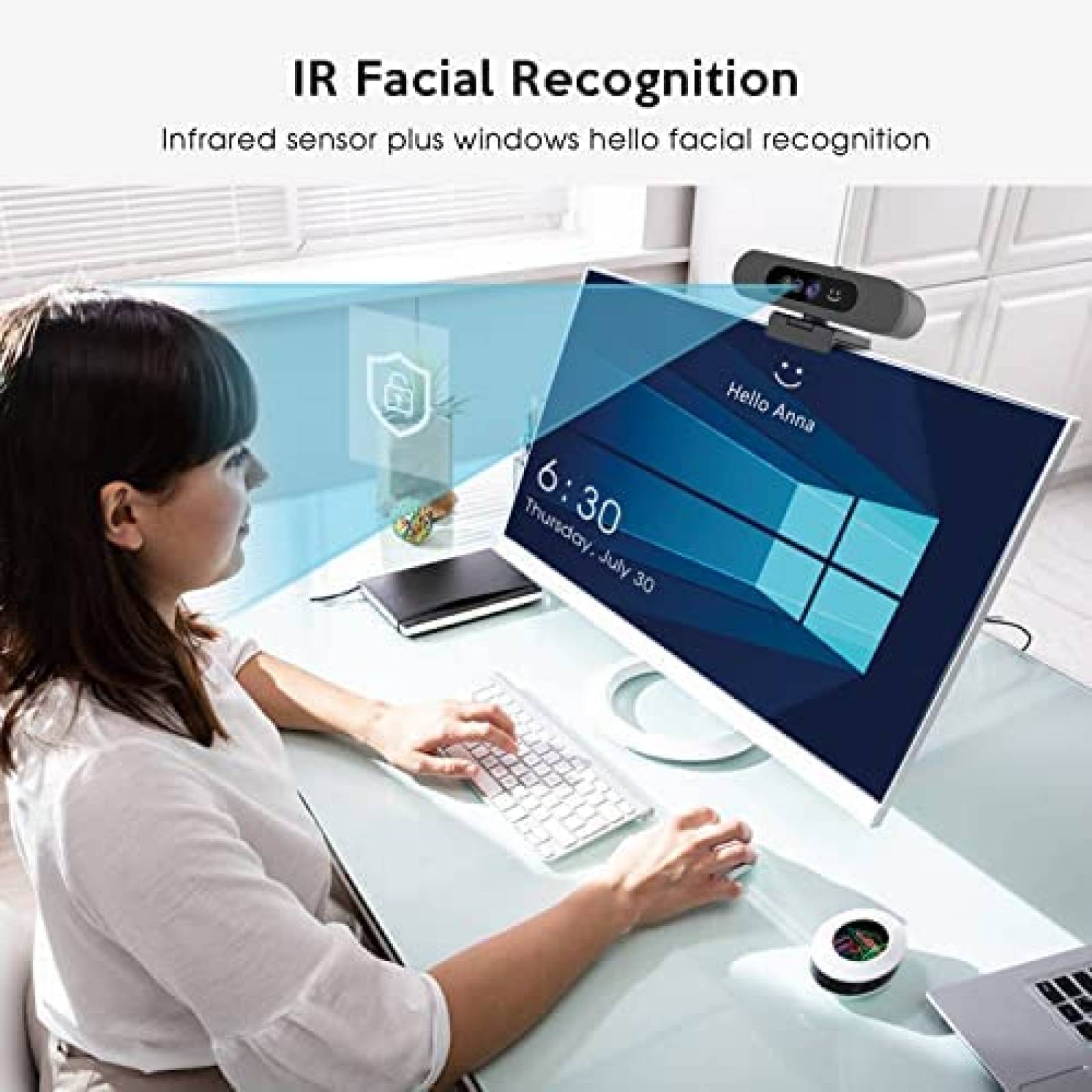 Camara Web TOALLIN 1080p FHD 90 Reconocimiento Facial