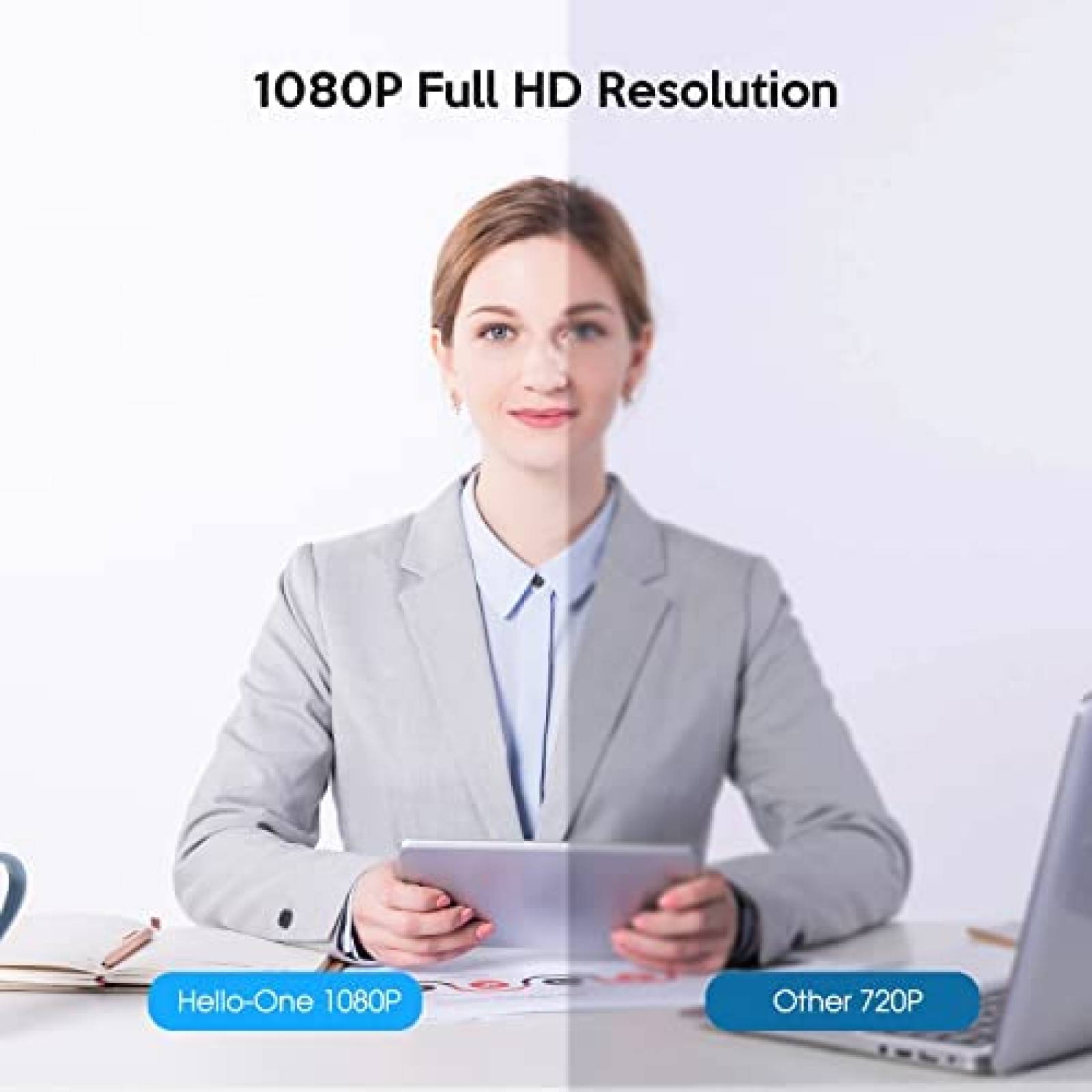 Camara Web TOALLIN 1080p FHD 90 Reconocimiento Facial