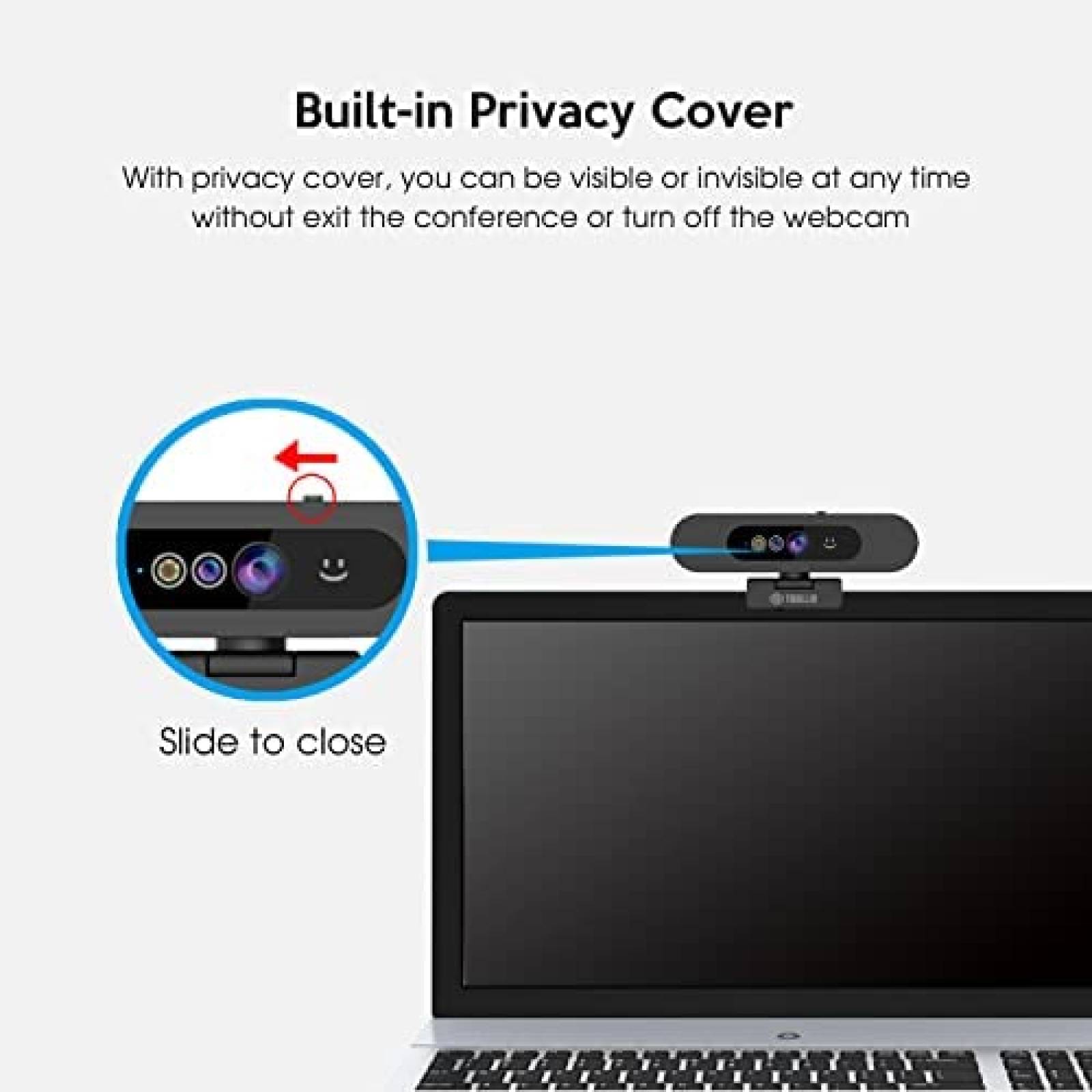 Camara Web TOALLIN 1080p FHD 90 Reconocimiento Facial