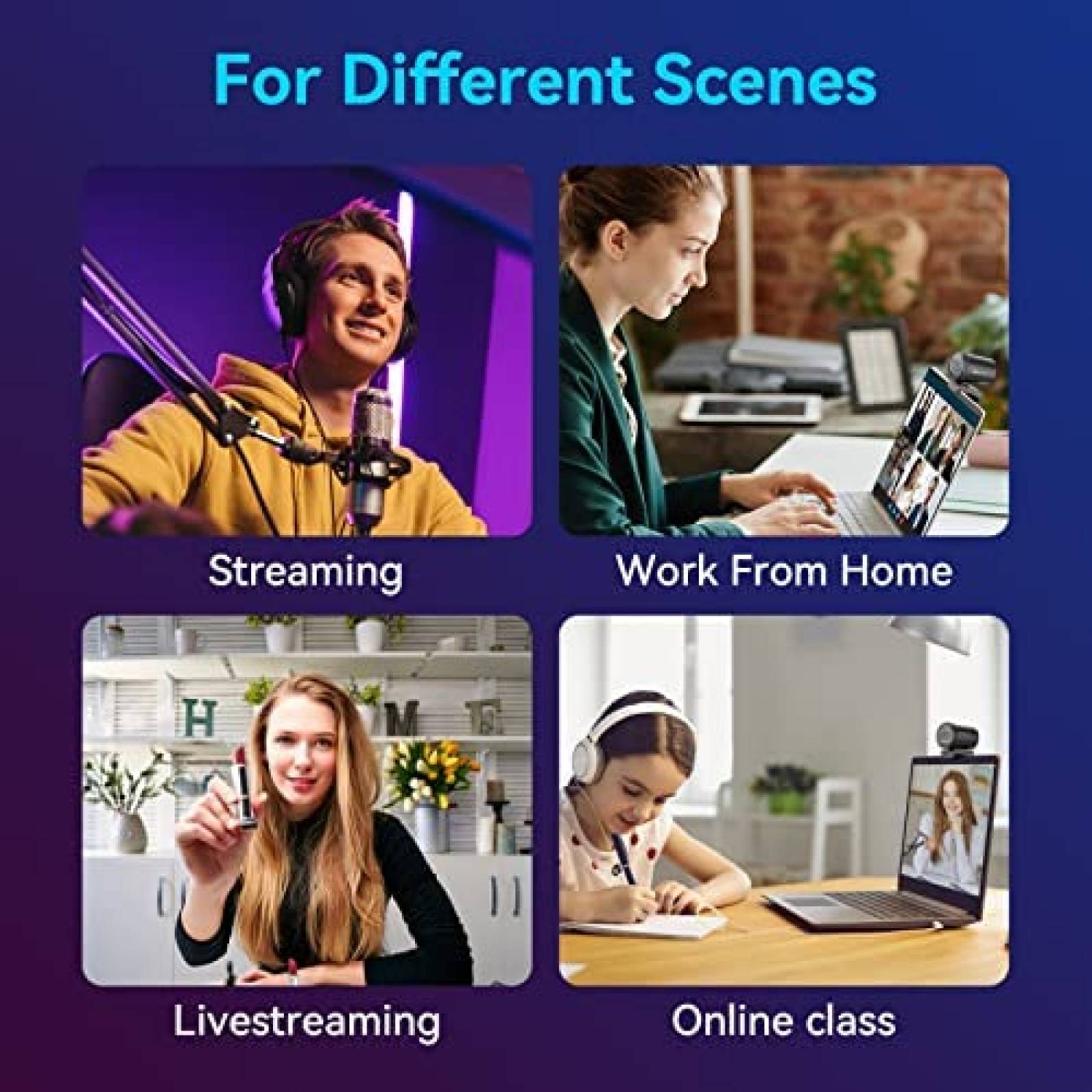 Camara Web EMEET S600 4K UHD 60FPS 88 Autoenfoque 2 Mic