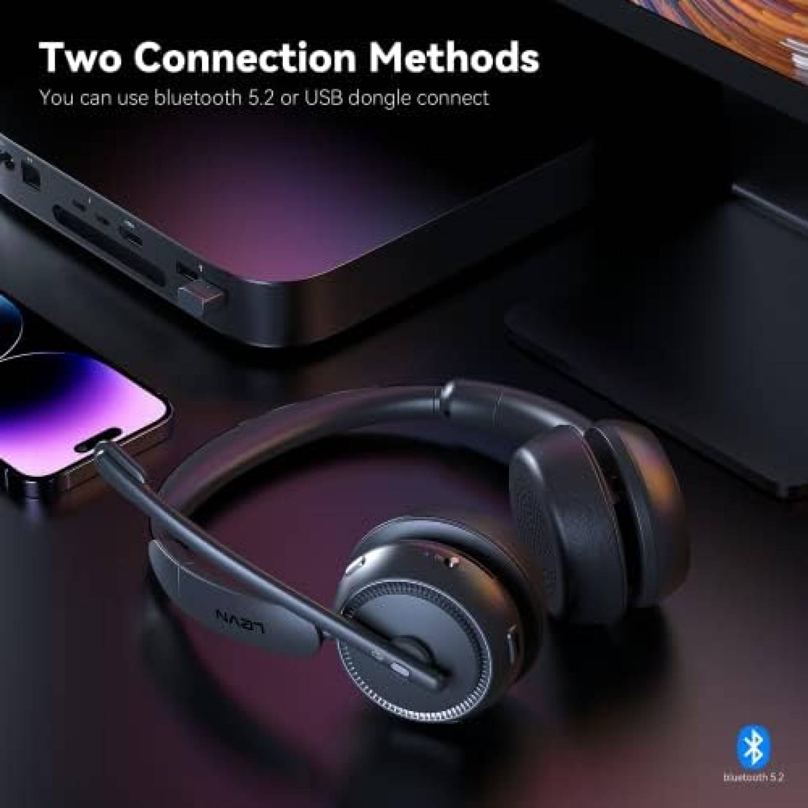Audifonos Inalambricos LEVN Cancelacion de Ruido Bluetooth