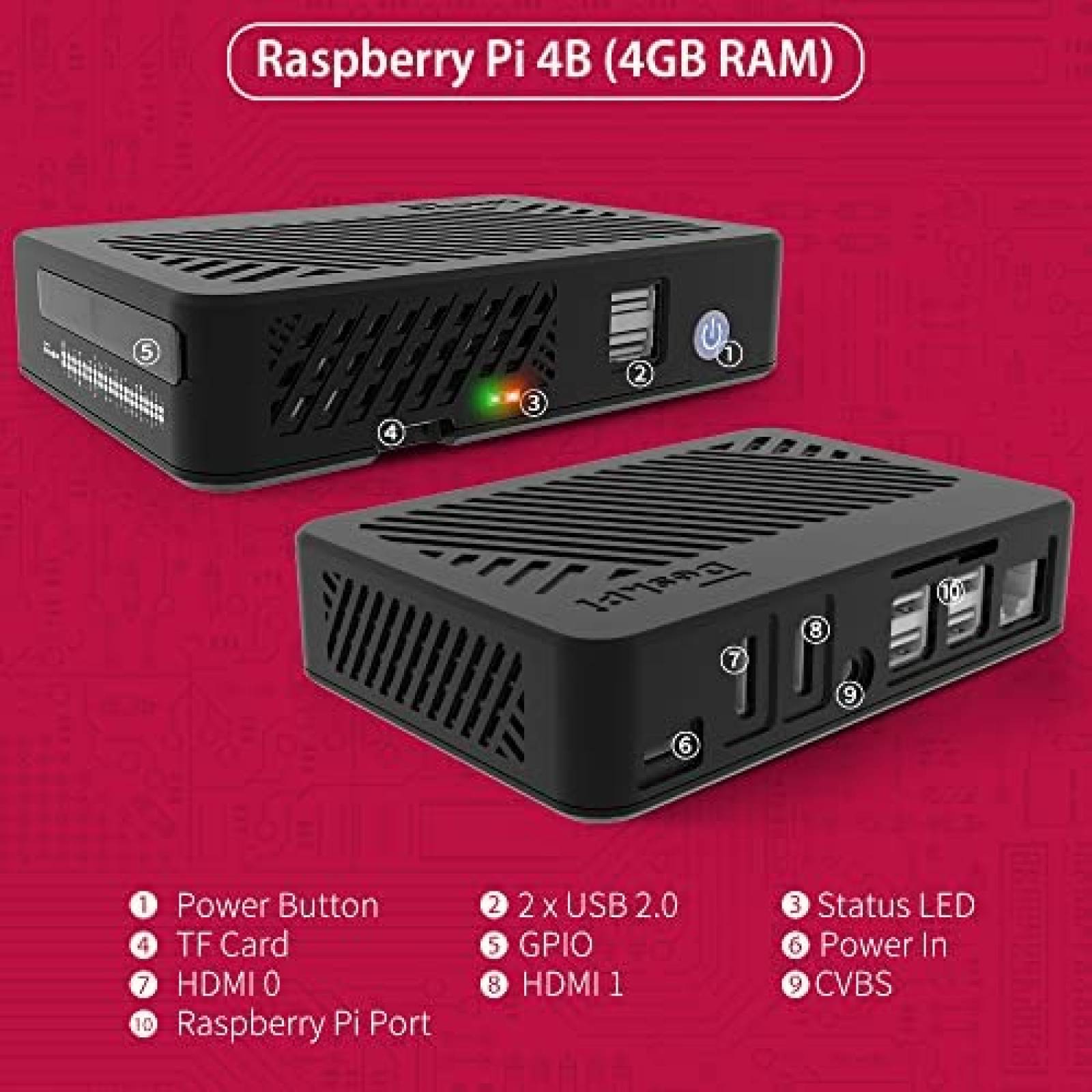 Kit Raspberry Pi 4 Geekpi 32 GB Con Fuente De Alimentacion