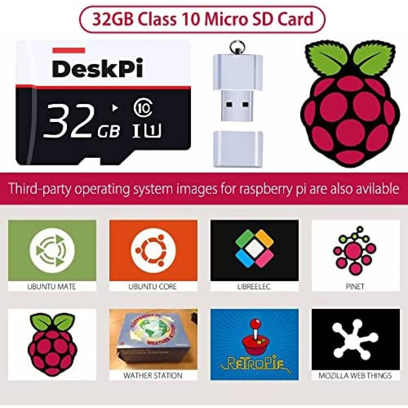 Kit Raspberry Pi 4 Geekpi 32 GB Con Fuente De Alimentacion